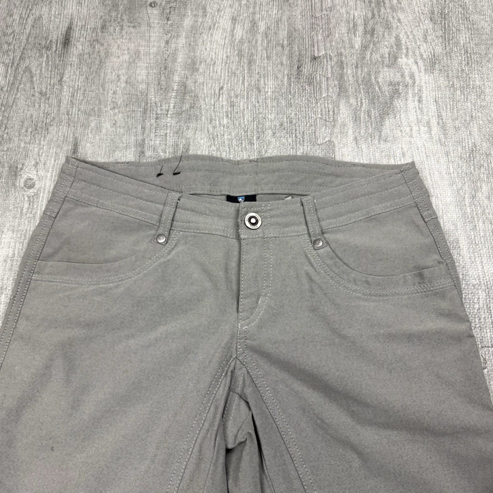 Vintage WOMENS KUHL TREKR KAPRI LIGHTWEIGHT STRETCH HIKING PANTS GRAY ZIP POCKET 4 KD? Size 27" / US 4 / IT 40 - 2 Thumbnail