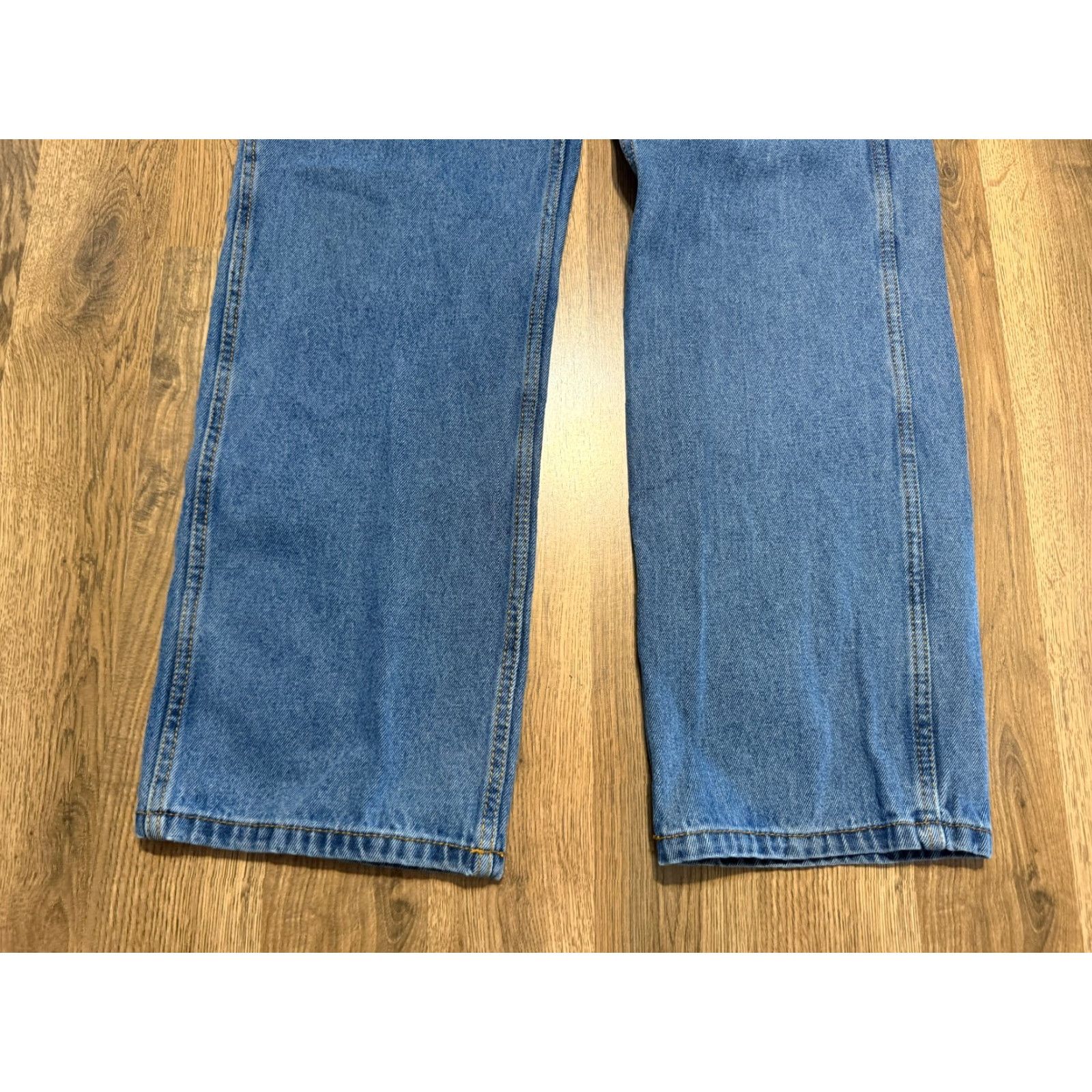 The Mountain VINTAGE? No — Blue Mountain Jeans Mens Size 34x34 Blue Denim Straight Leg 5-Pocket Pockets Beltless Zip Inseam 34 Adult Mens Size US 34 / EU 50 - 3 Thumbnail