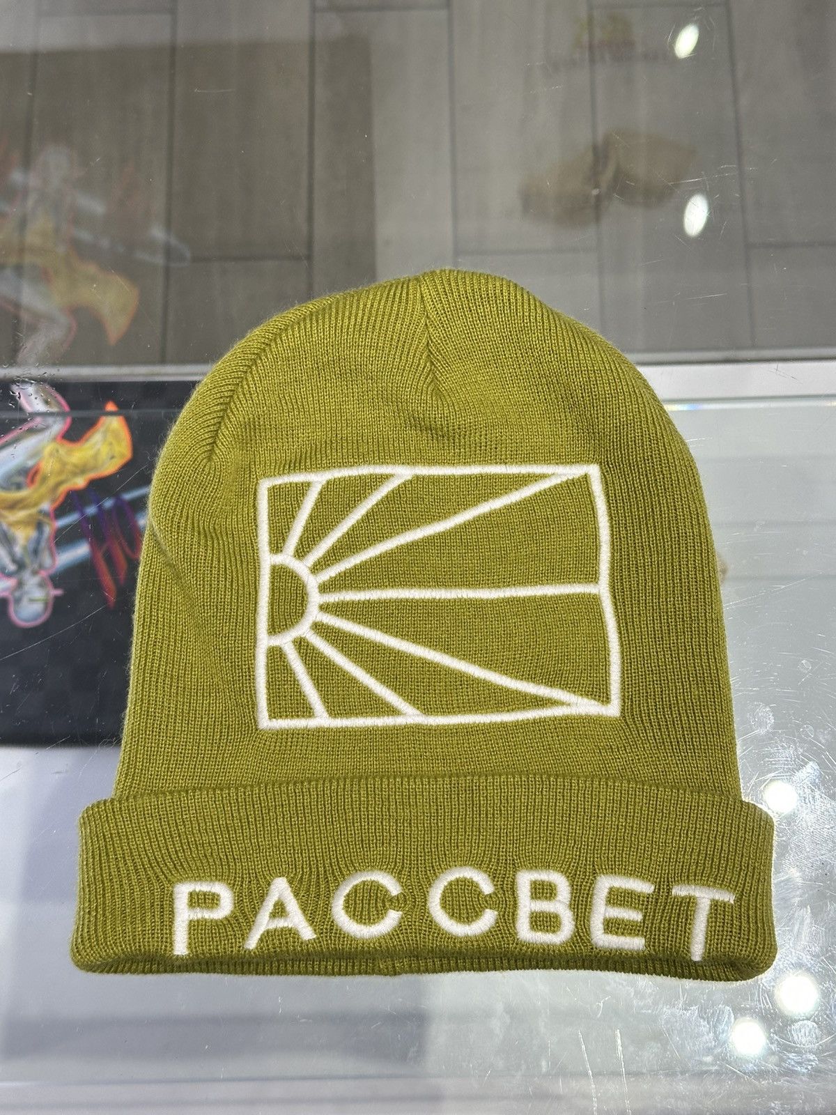 PACCBET Rassvet Paccbet Logo Beanie Olive Green Gosha Rubchinskiy Size ONE SIZE - 5 Thumbnail