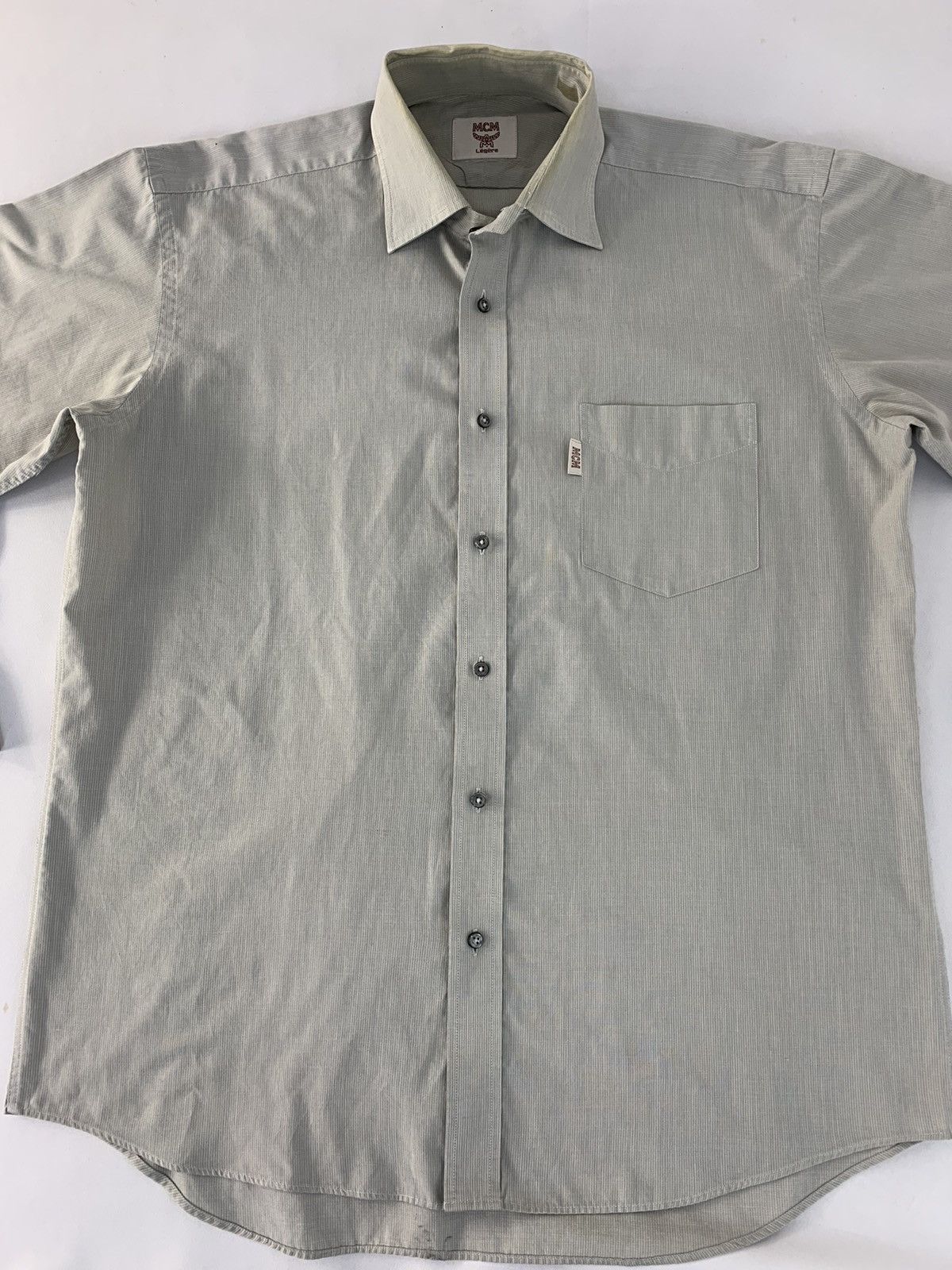 MCM 90s MCM Legere Plain Longsleeve Button Up Shirt Size US XL / EU 56 / 4 - 2 Thumbnail