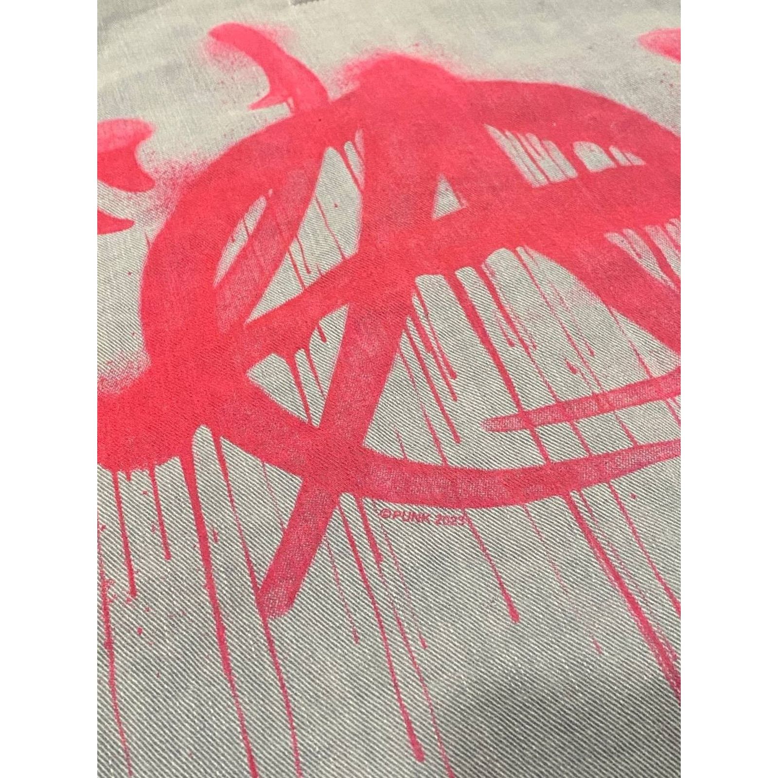 Other PUNK LA Anarchy Big Neon Pink Graffiti Logo Trash Metal sz L Size US L / EU 52-54 / 3 - 4 Thumbnail