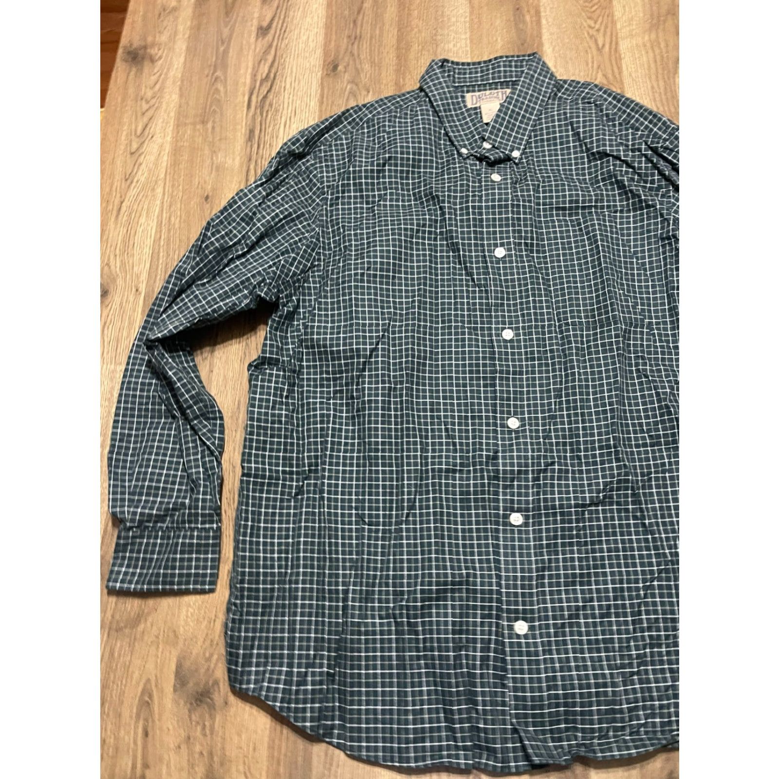 Vintage Duluth Shirt Mens XL Green White Plaid Button Up Long Sleeve Size US XL / EU 56 / 4 - 4 Thumbnail