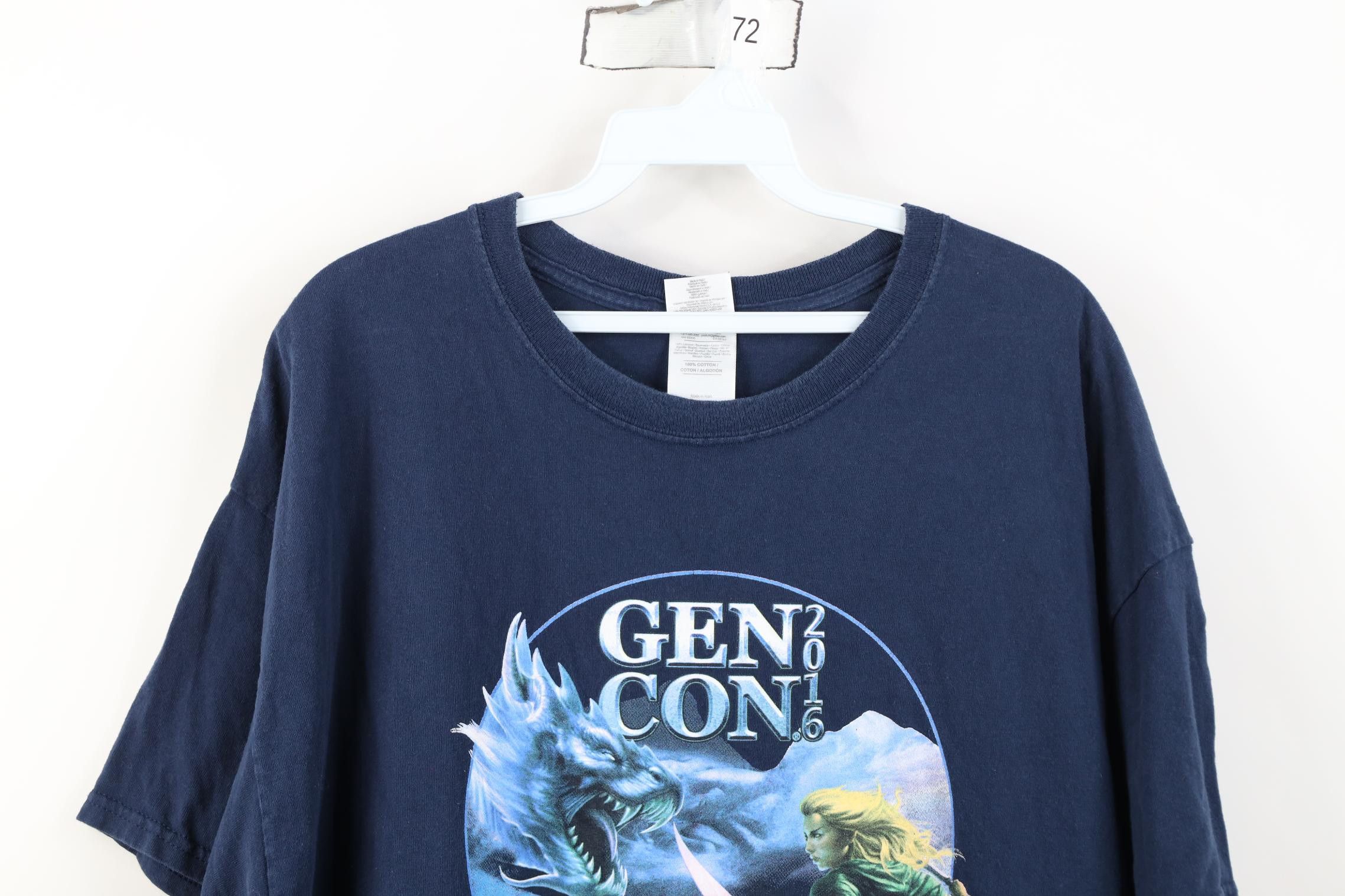 Vintage Vintage Y2K 2016 Gen Con Tabletop Gaming Dragon T-Shirt Size US XXL / EU 58 / 5 - 2 Thumbnail