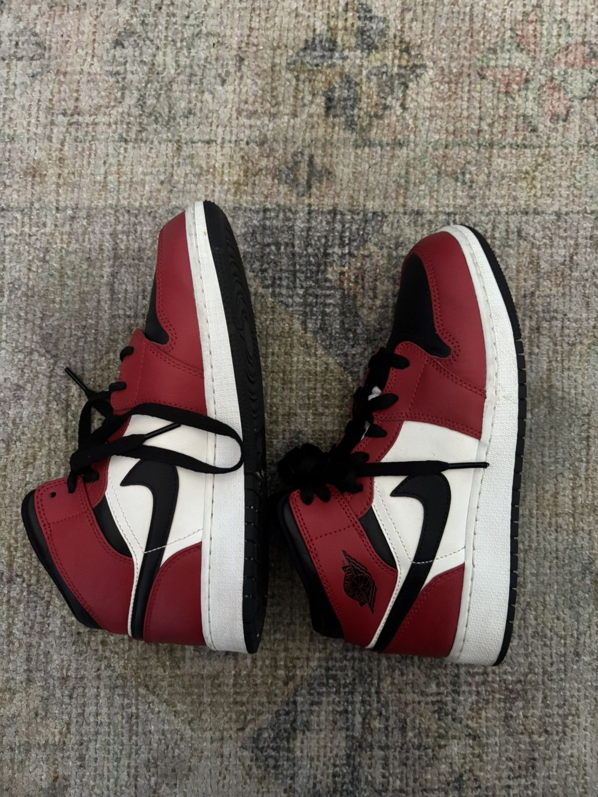 Nike Jordan 1 Mid “Red & Black” — Lightly Worn — Size 6Y Size US 6 / EU 39 - 3 Thumbnail