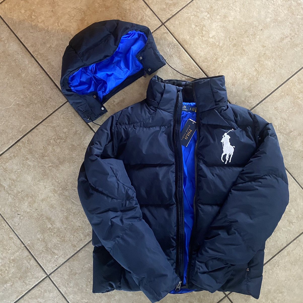 image of Polo Ralph Laurent Puffer in Navy, Men's (Size Medium)