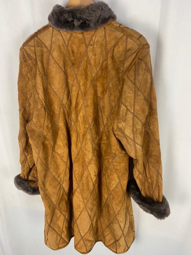 Leather Pincopel shining suede button up trench coat Size L / US 10 / IT 46 - 11 Thumbnail