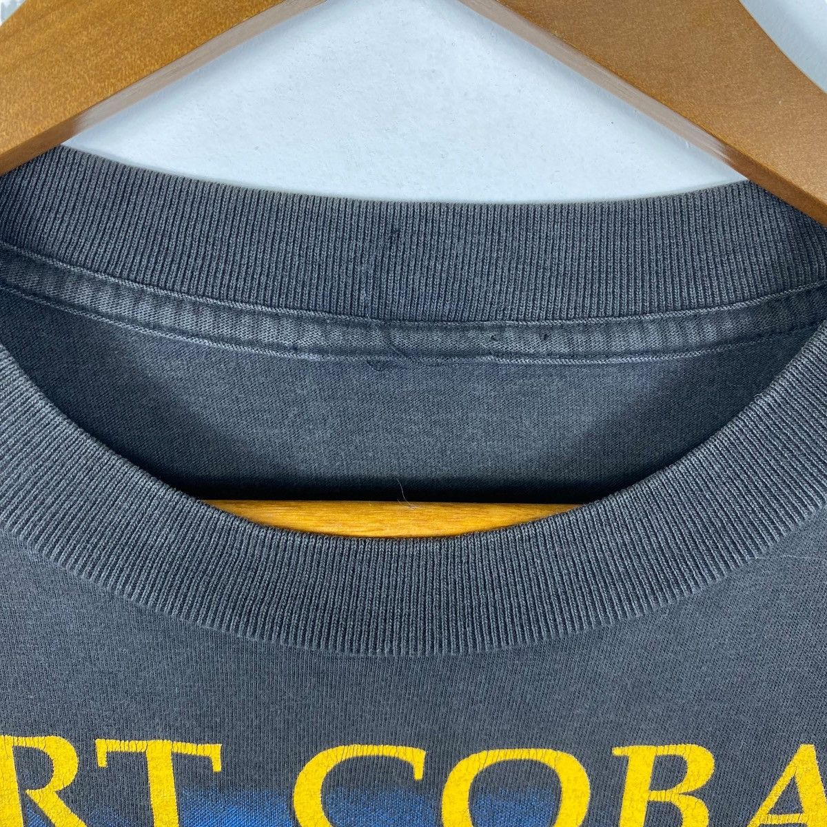 Nirvana × Vintage Vintage 90's KURT COBAIN Nirvana Big Graphic Band Tee Shirt Size US XL / EU 56 / 4 - 8 Thumbnail