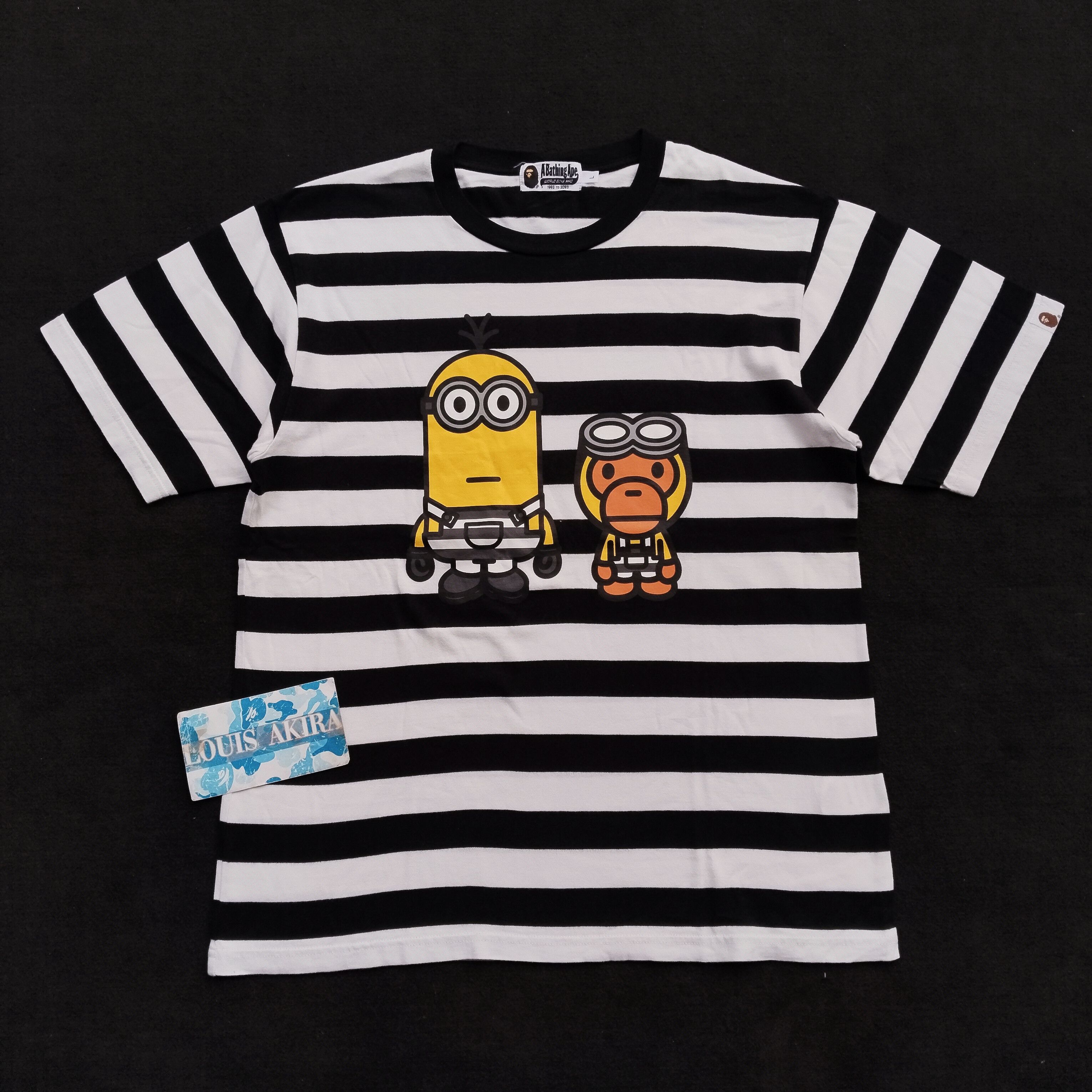 Bape 2017 Bape x Minions Stripe Tee Size US L / EU 52-54 / 3 - 1 Thumbnail