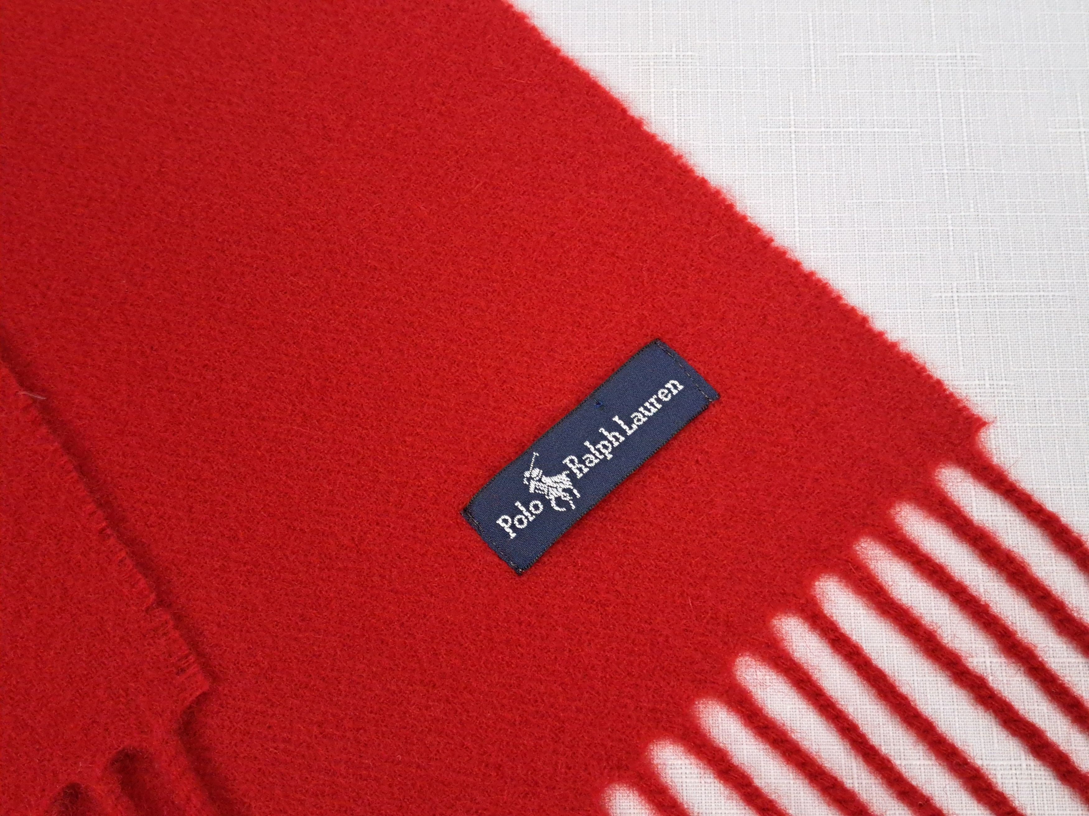 Polo Ralph Lauren Polo Ralph Lauren embroidered big pony logo solid scarf. Size ONE SIZE - 5 Thumbnail