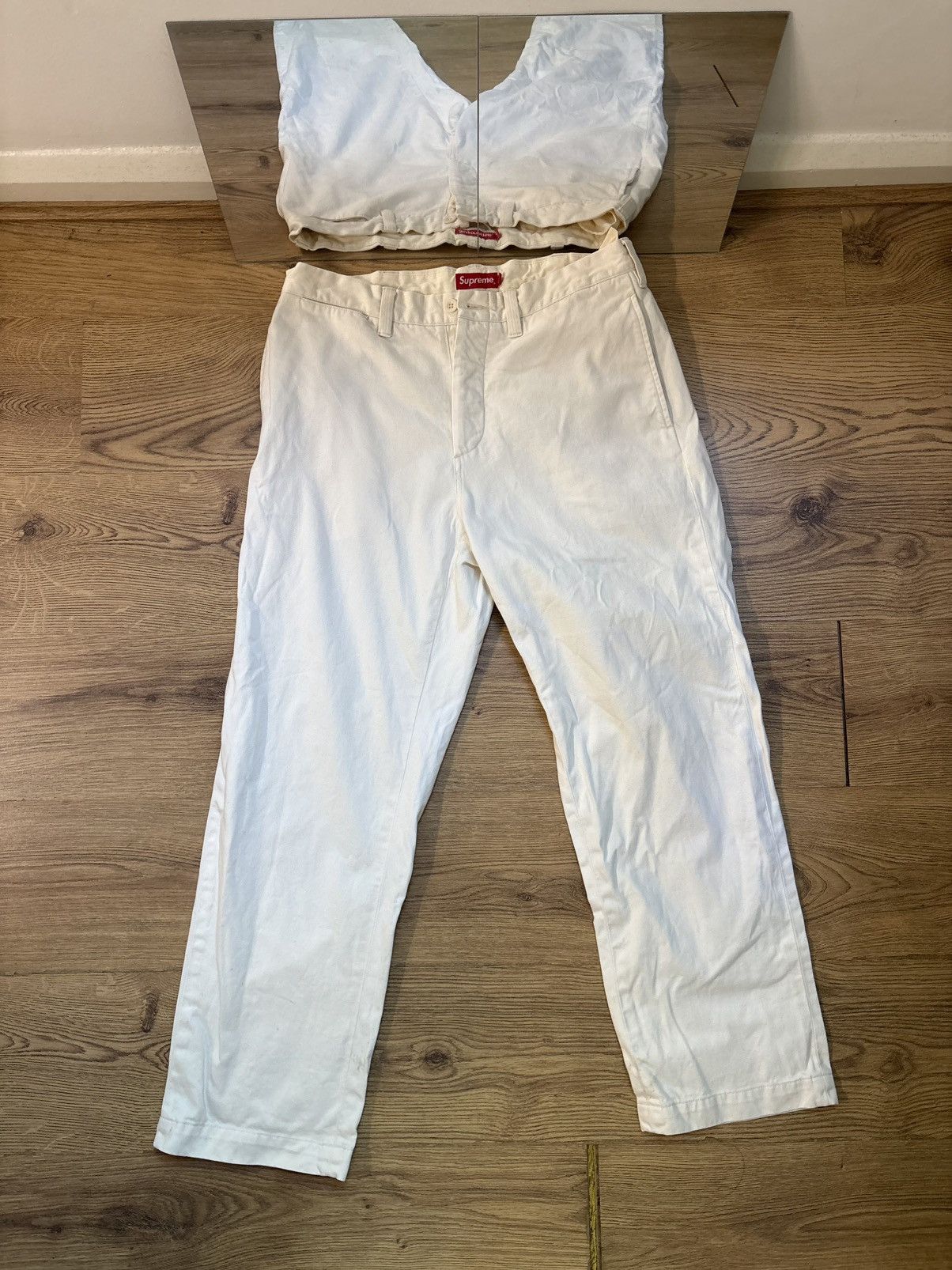Supreme Rare Supreme Cream Sexy Woman Riding Supreme Logo - W32 Size US 32 / EU 48 - 3 Thumbnail
