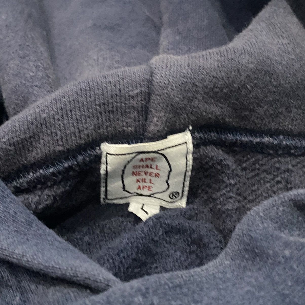 Bape Bape Sta Logo Navy Pullover Hoodie Size US L / EU 52-54 / 3 - 2 Thumbnail