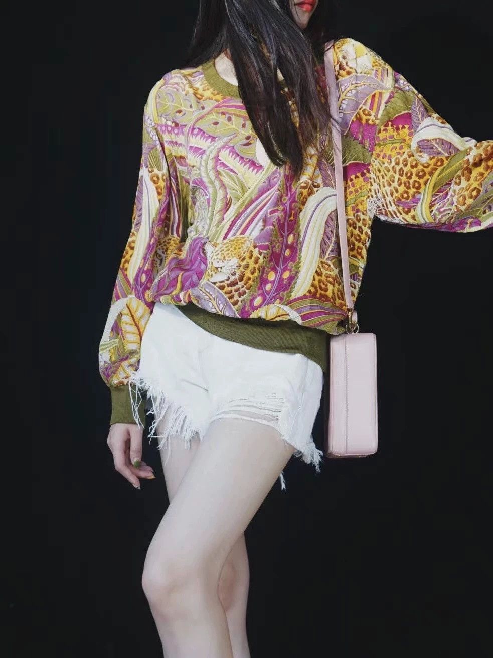 Salvatore Ferragamo Ferragamo Vintage Tropical Jungle Cheetah Silk Top Size L / US 10 / IT 46 - 1 Thumbnail
