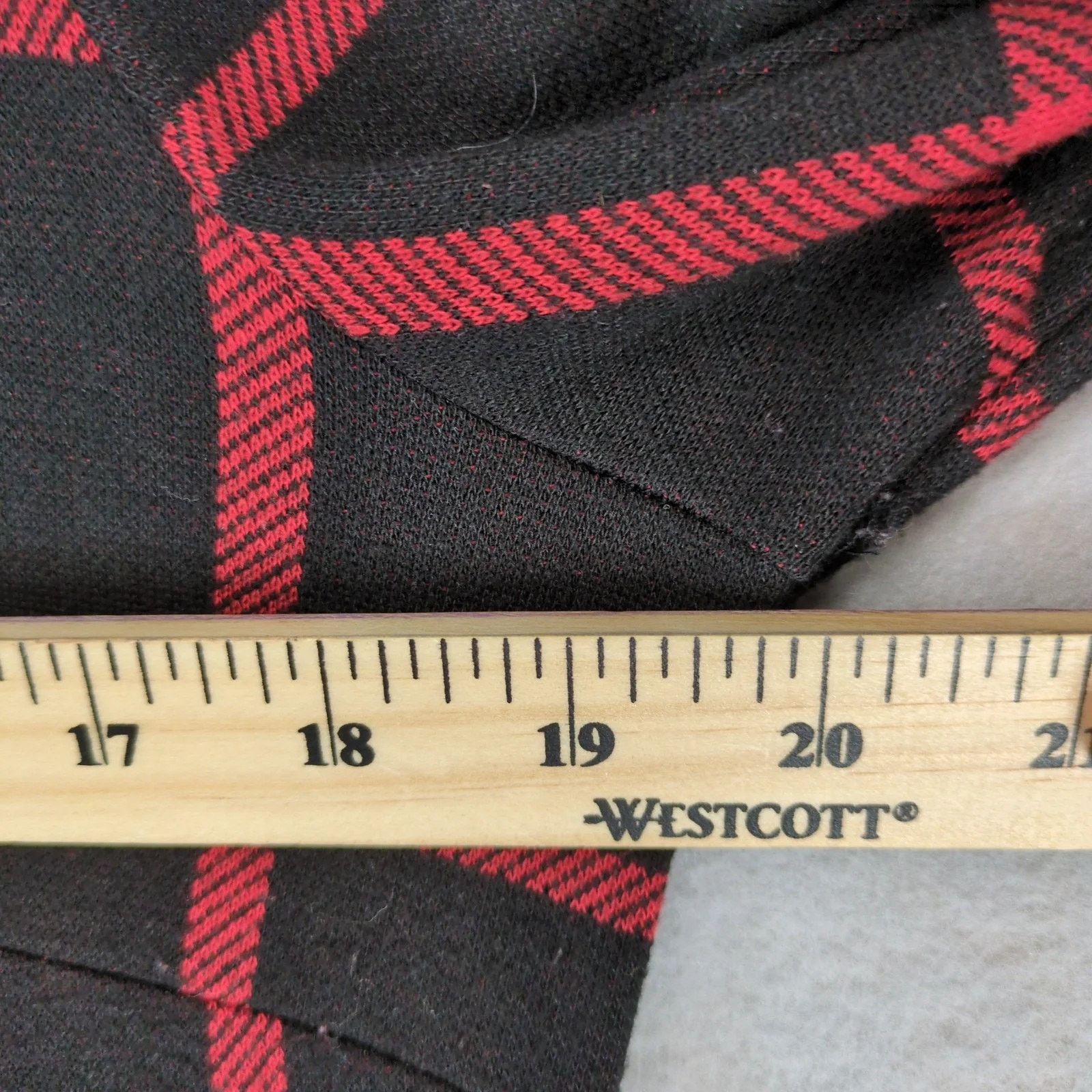 Other Appleseed's Red Black Plaid Knit Dress Sz 10 Ruffle Hem Size L / US 10 / IT 46 - 6 Thumbnail