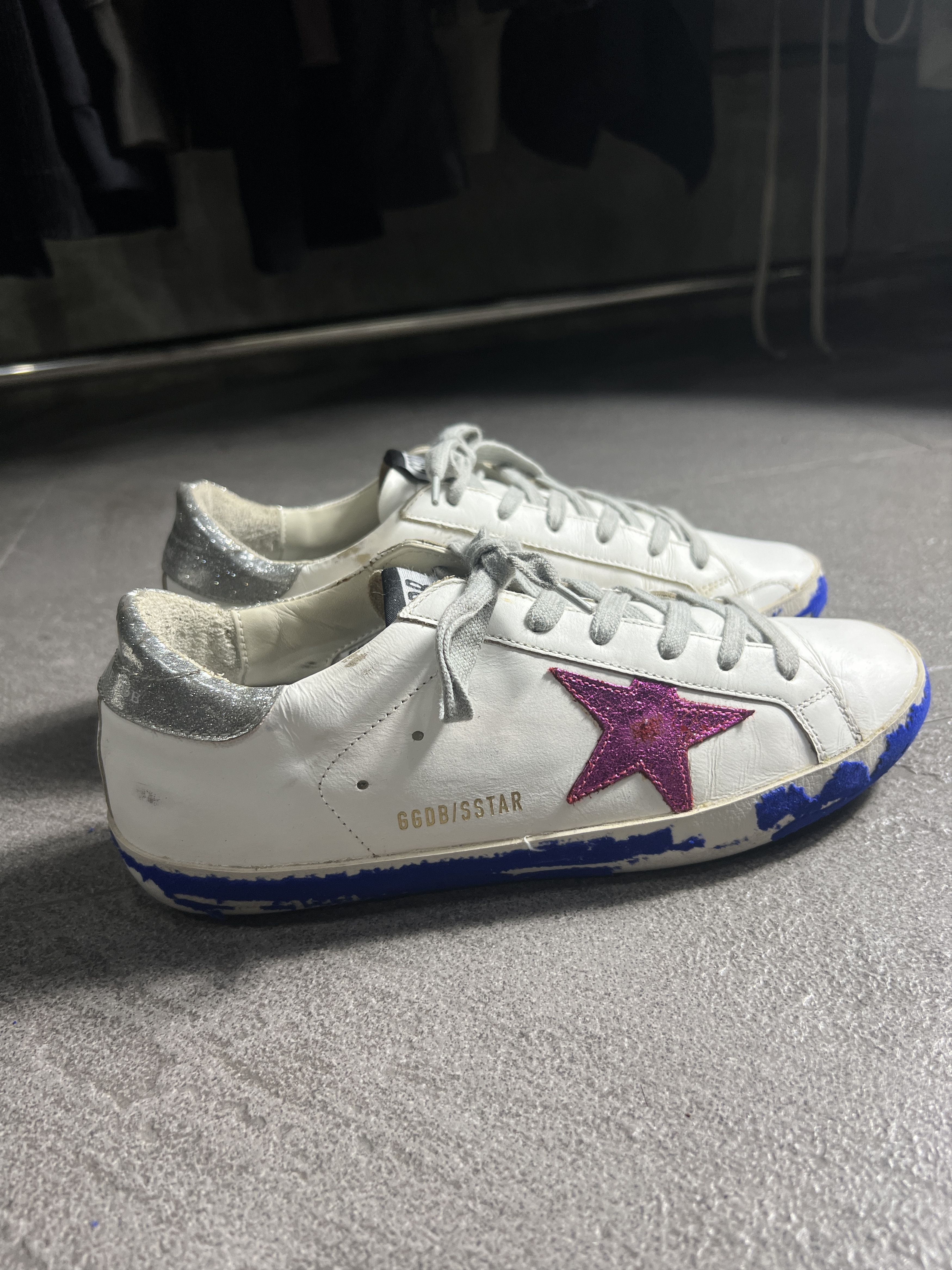 Golden Goose Golden Goose Superstar White Pink Star EU39 Distressed Size US 9 / IT 39 - 4 Thumbnail