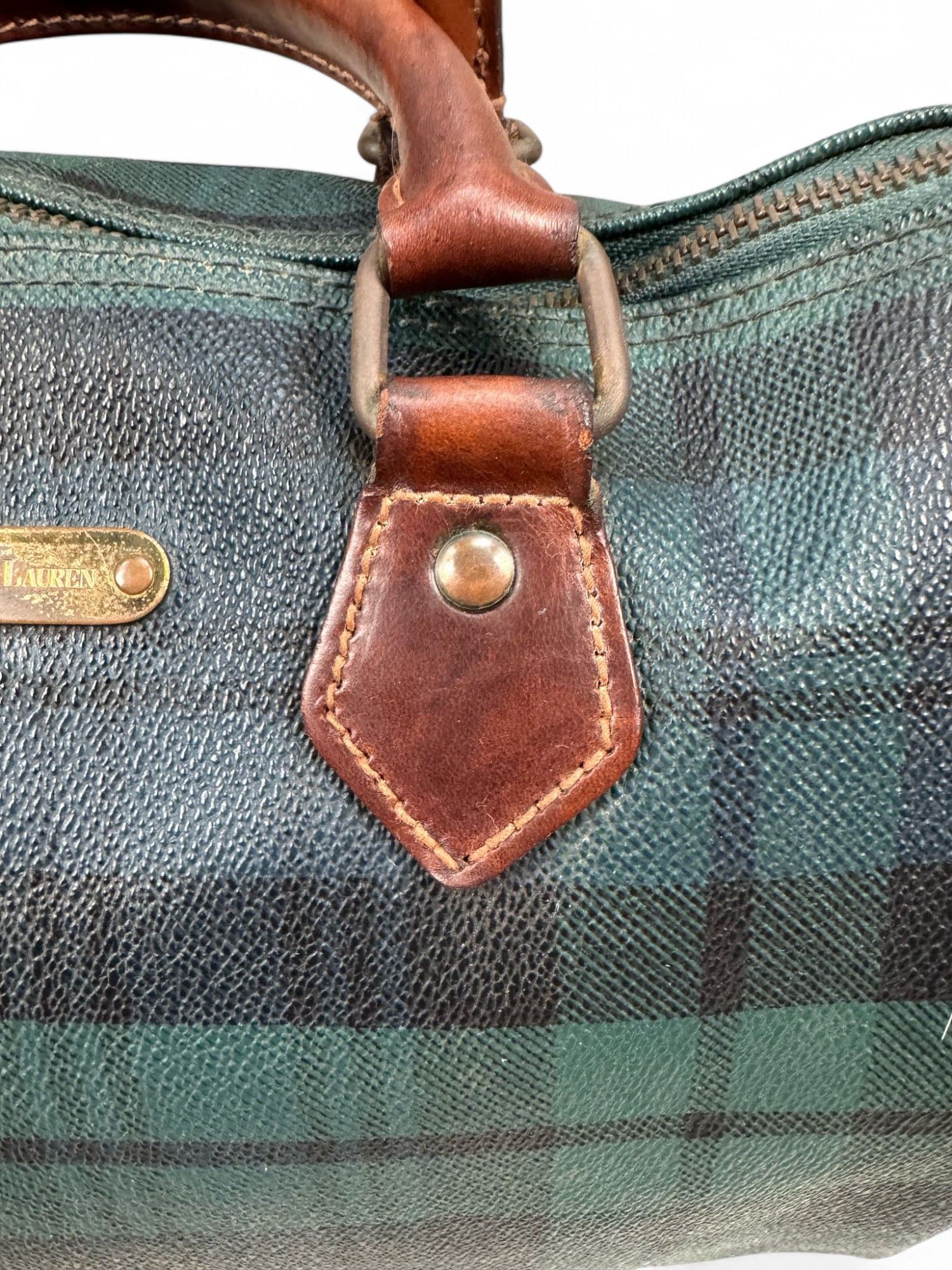 Polo Ralph Lauren Ralph Lauren - Blackwatch Plaid Green Handbag Boston Size ONE SIZE - 12 Thumbnail