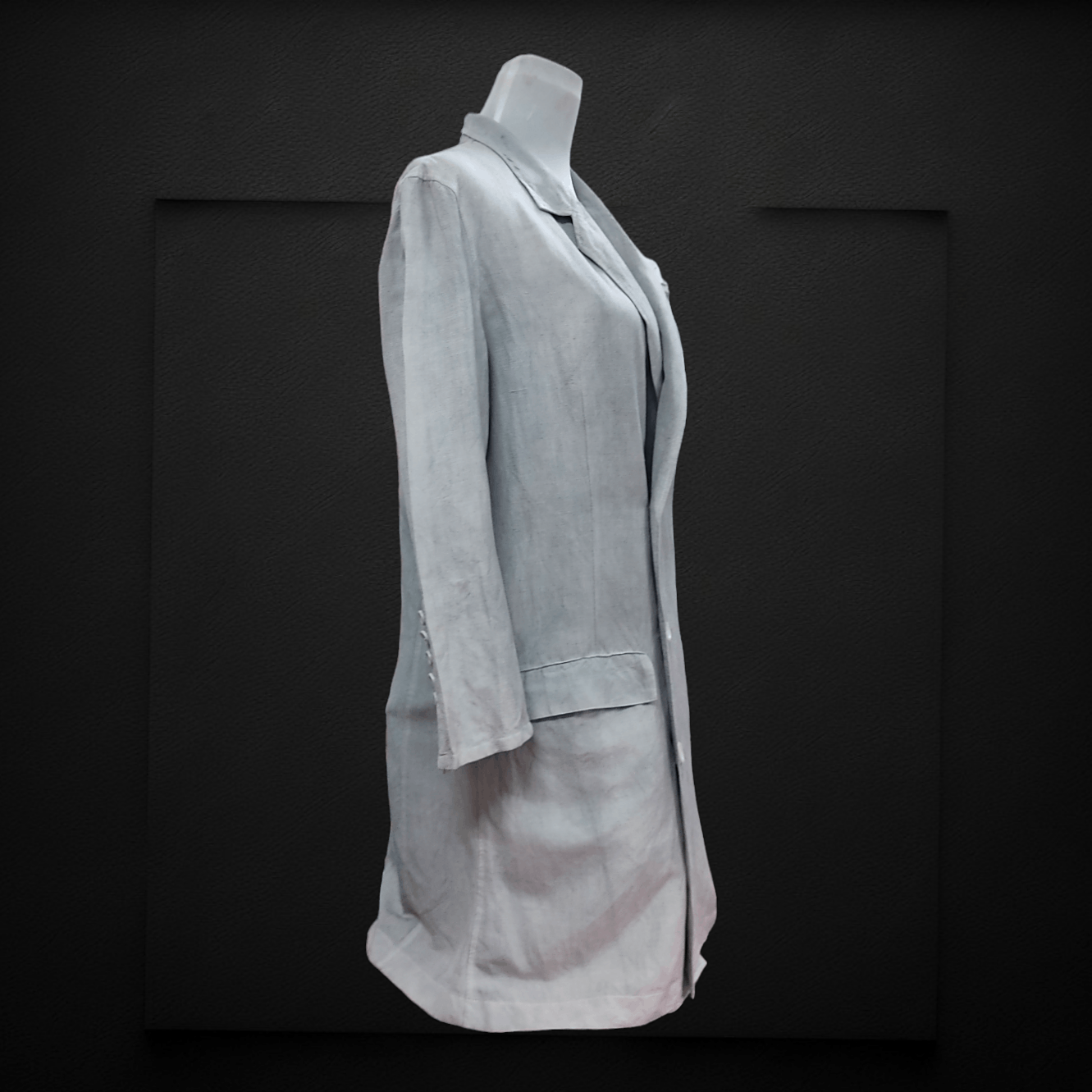 Mostly Heard Rarely Seen × Yohji Yamamoto NOCTURNE #22 C SHARP MINOR Light Trench Coat Jacket Size S / US 4 / IT 40 - 4 Thumbnail