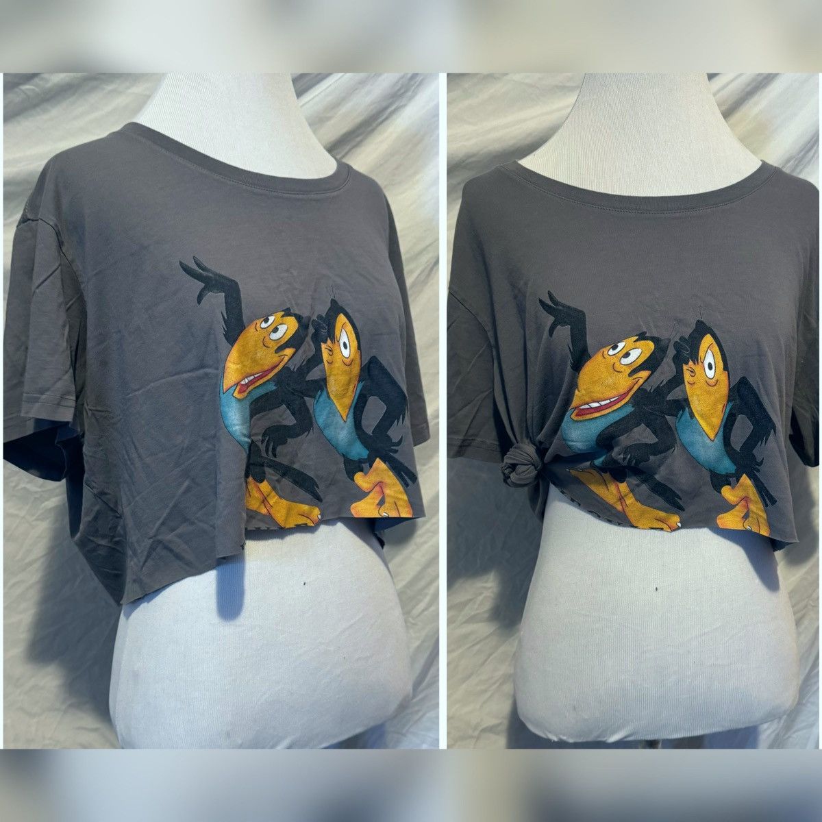 Vintage Heckle and Jeckle, Vintage, Cropped Short Sleeve Tee, OSFM Size ONE SIZE - 4 Thumbnail