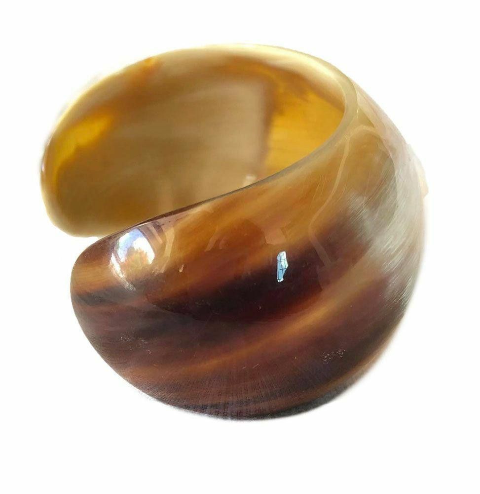 Designer New Textured Cow Horn Bracelet. Size ONE SIZE - 3 Thumbnail