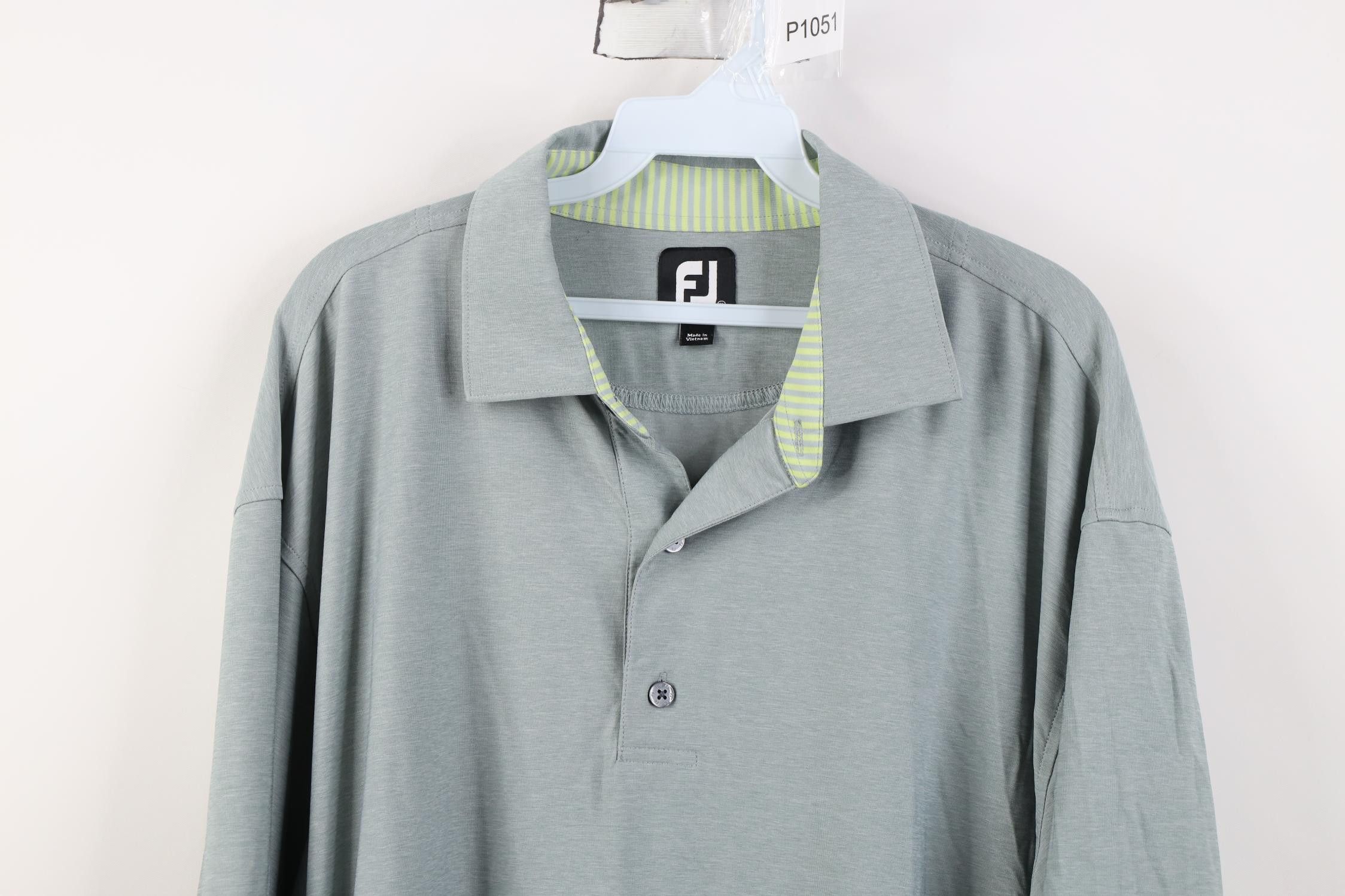 Footjoy FootJoy FJ Embroidered Logo Collared Knit Golf Polo Shirt Size US XXL / EU 58 / 5 - 2 Thumbnail