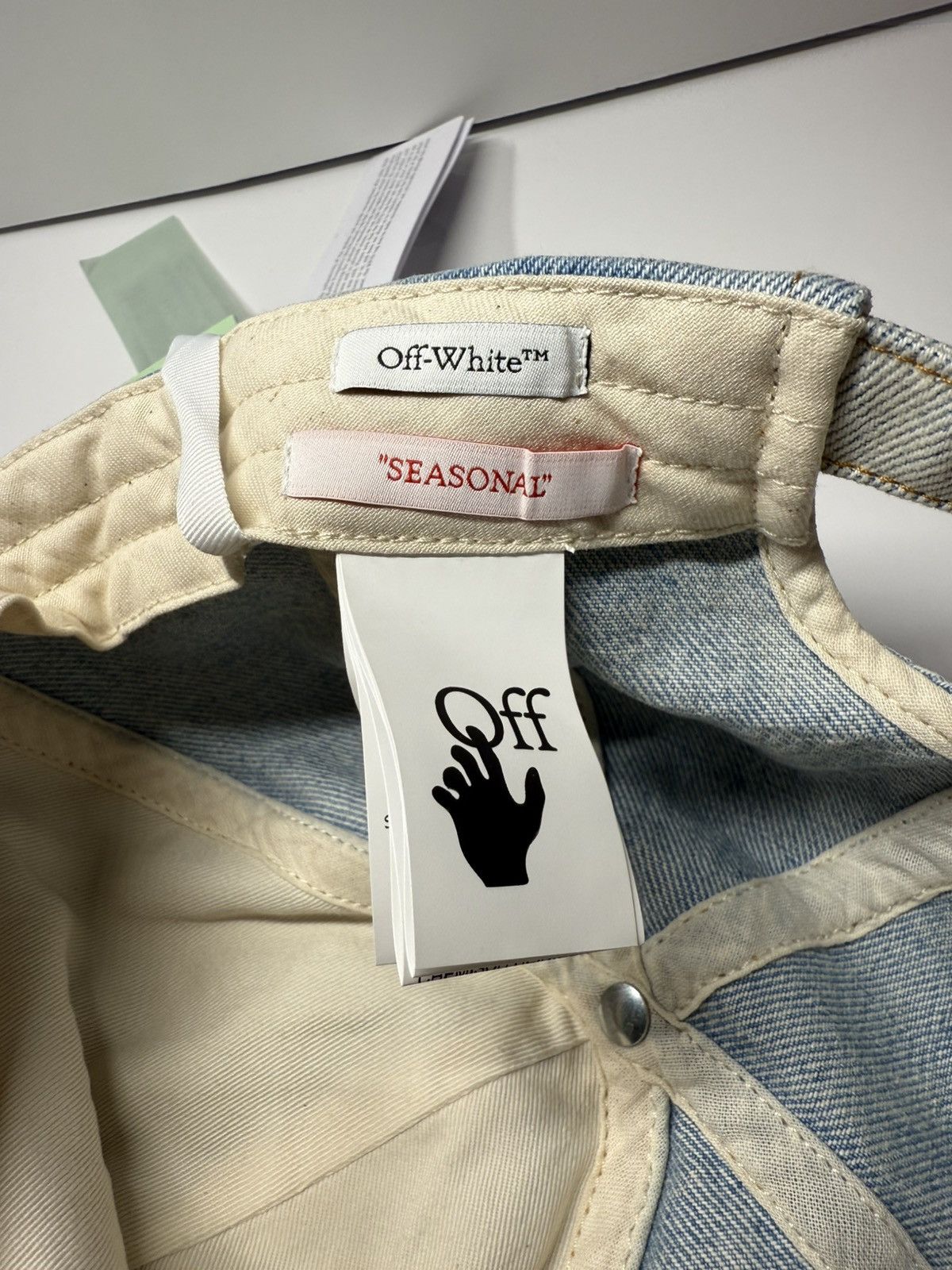 Off-White Off White - Arrows Denim Baseball Cap Size ONE SIZE - 5 Thumbnail