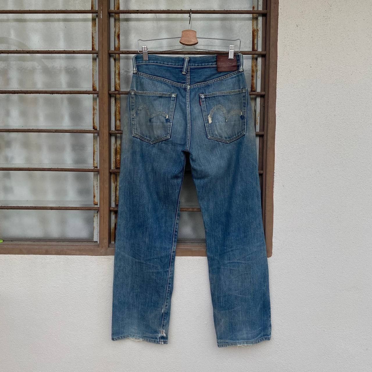 Evisu × Vintage RARE EVISU SMALL DAICOCK JAPAN SELVEDGED DISTRESSED BJ07-09 Size US 29 - 13 Thumbnail