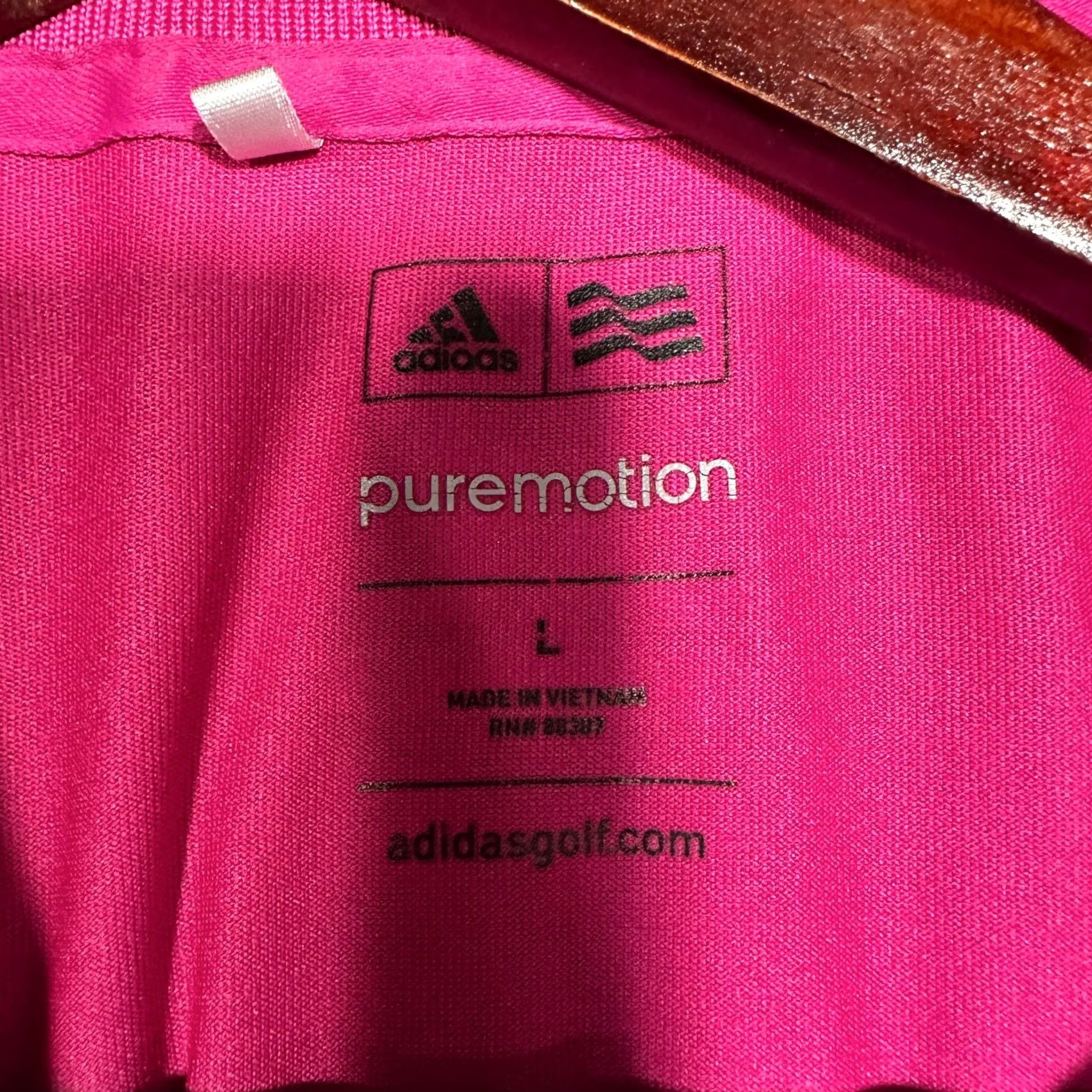 Adidas Adidas Polo Shirt Mens Large Pink Stretch Short Sleeve Golf Logo Size US L / EU 52-54 / 3 - 4 Thumbnail