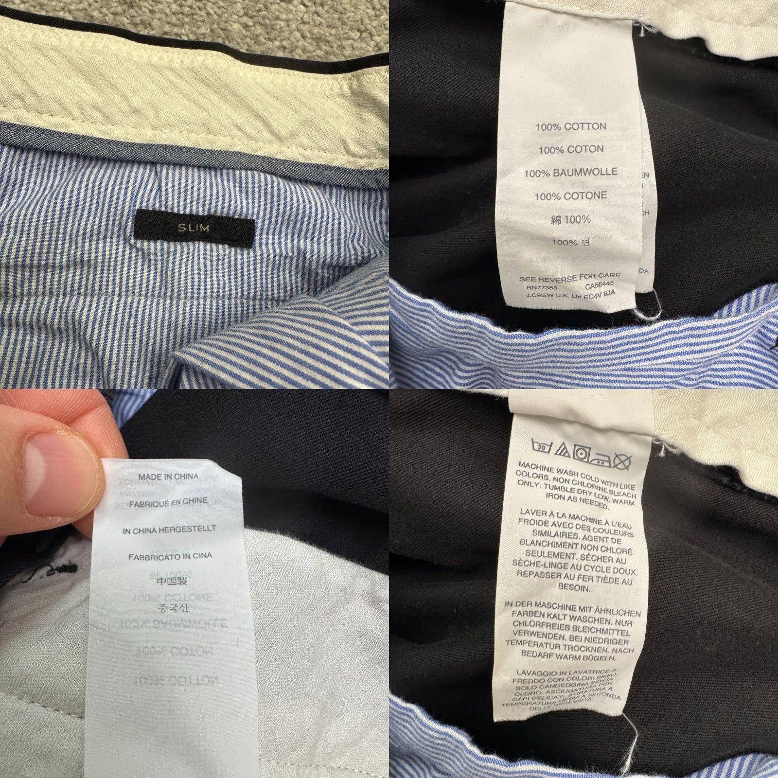 J.Crew J.Crew bowery Slim Chino Pants Mens 30x32 Black Straight Leg Cotton Flat Front Size US 30 / EU 46 - 8 Thumbnail
