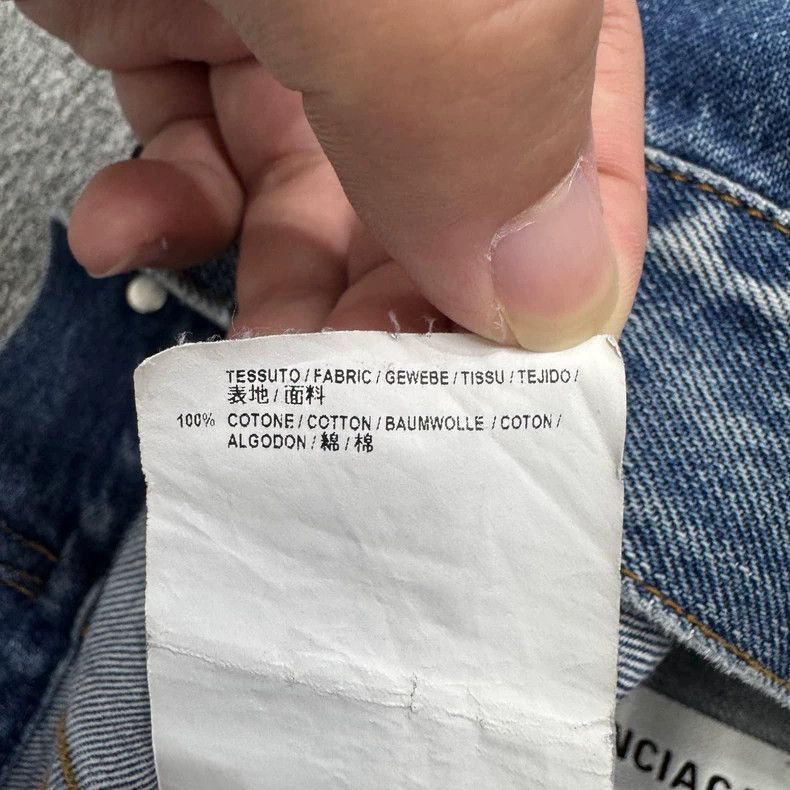 Balenciaga Balenciaga Green Double B Embroidered Logo Denim Jacket-250 Size US S / EU 44-46 / 1 - 4 Thumbnail