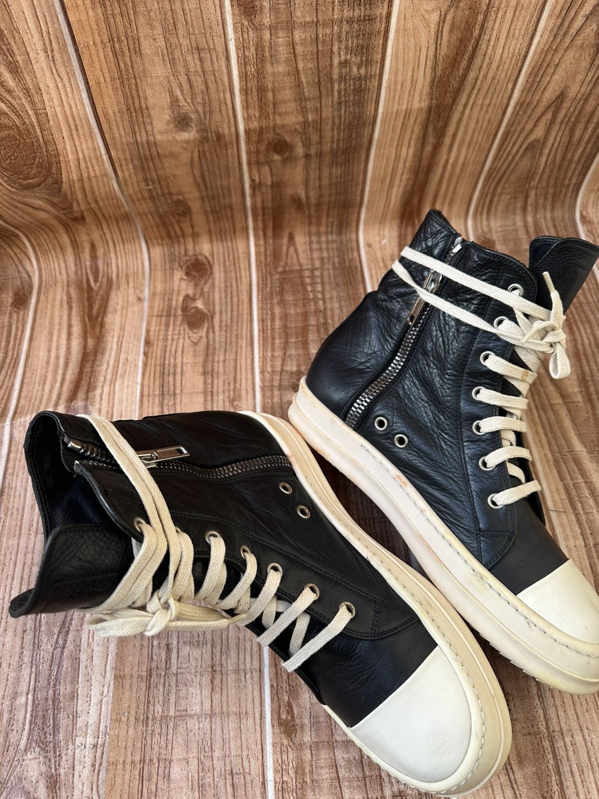 Rick Owens W18 Rick Owens Mainline Black Ramones Size US 8.5 / IT 38.5 - 8 Thumbnail