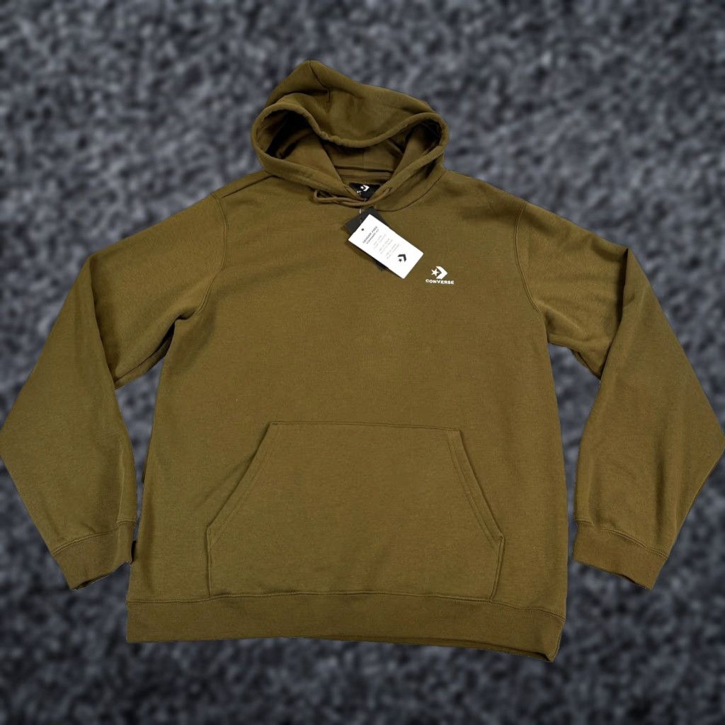Converse Converse Hoodie Mens Large Green Fleece Pullover Logo Sweatshirt Casual Size US L / EU 52-54 / 3 - 1 Thumbnail