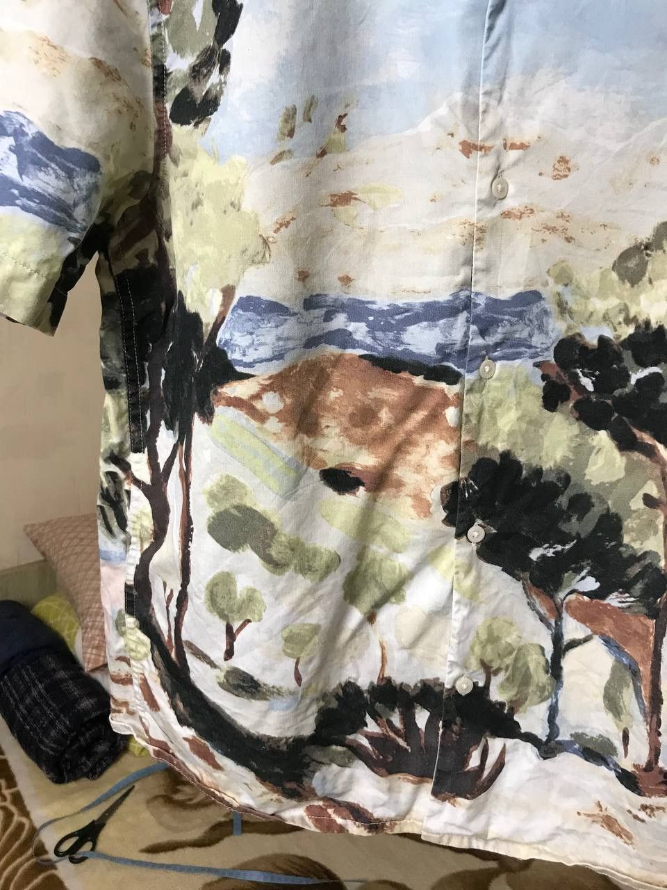 H&M 🔥 RARE H&M Resort Landscape Hawaiian Button Shirt Art Anime Size US L / EU 52-54 / 3 - 7 Thumbnail