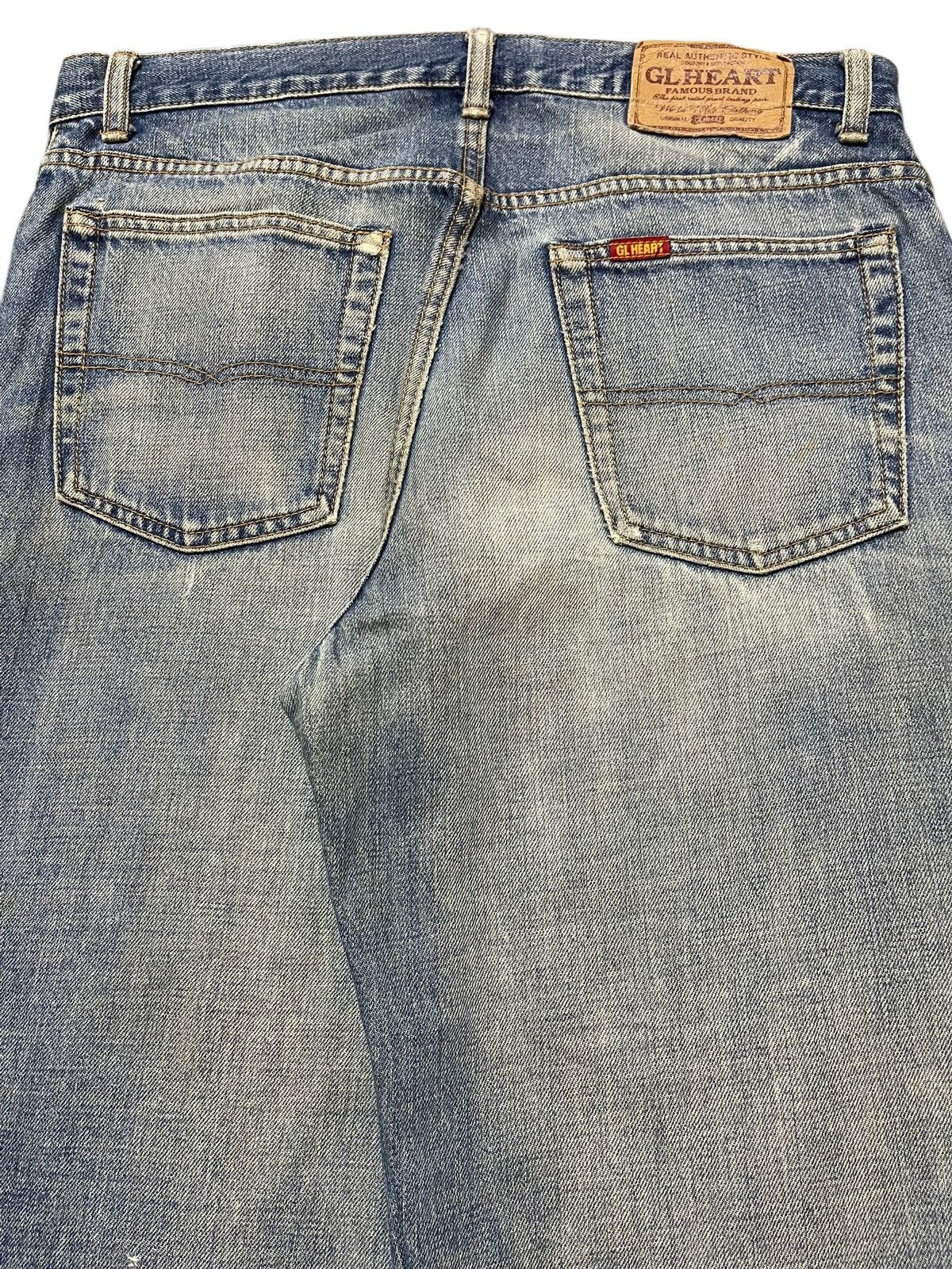 In The Attic Vintage Japanese Brand Mud Wash Faded Distress Loose Jeans Size US 33 - 6 Thumbnail