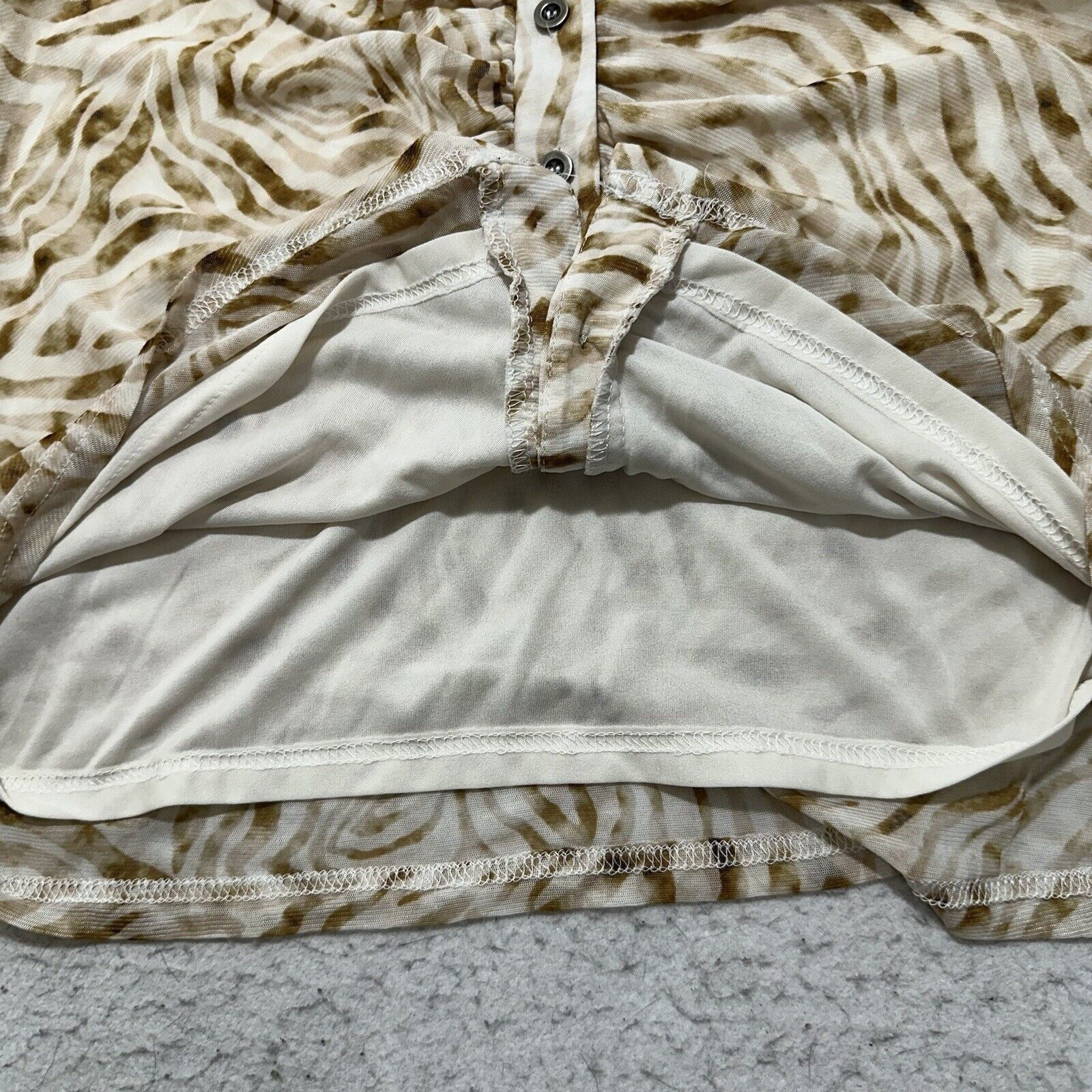Other Jane Delancy Large Button Down Blouse Animal Print Tank Top Size L / US 10 / IT 46 - 8 Thumbnail