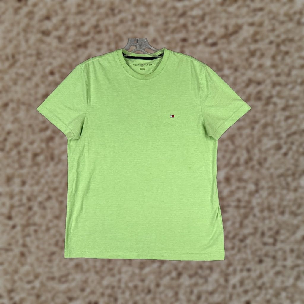 Tommy Hilfiger Tommy Hilfiger Shirt Men Small Petite Green Crew Neck Cotton Blend Short Sleeve Shirt Size US S / EU 44-46 / 1 - 1 Thumbnail