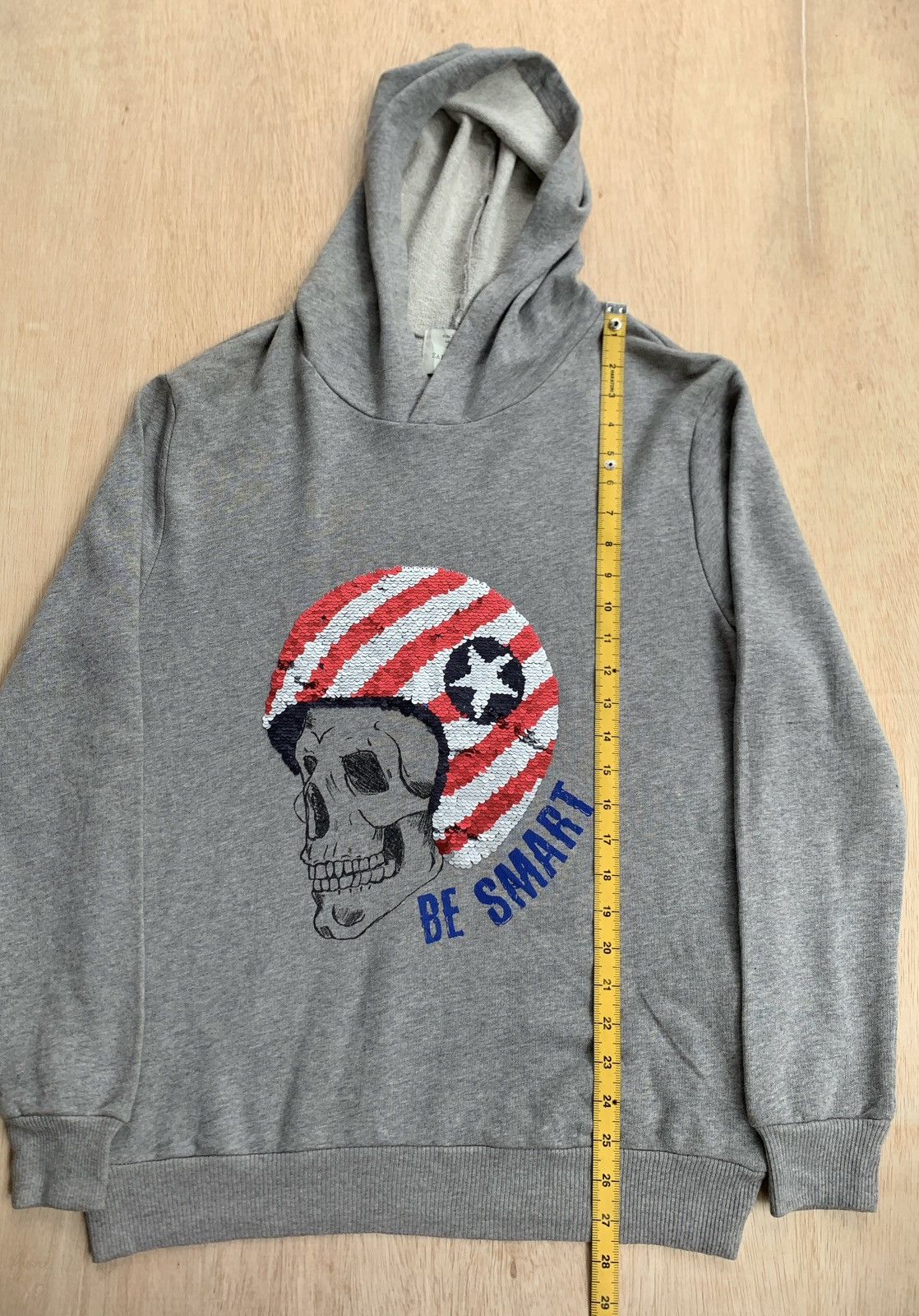Japanese Brand × Zara Zara Boys Collection Be Smart Skull Hoodie Size US L / EU 52-54 / 3 - 8 Thumbnail