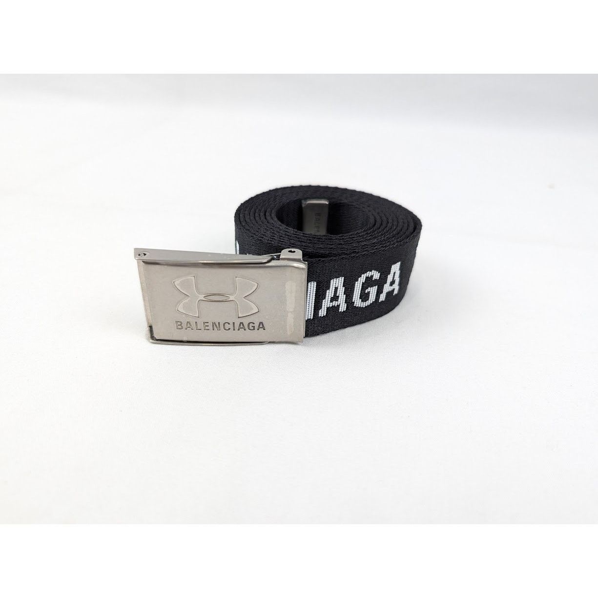 Balenciaga × Under Armour o1rshd1 Size:OS / Jacquard Web Belt in Black/White Size ONE SIZE - 1 Thumbnail