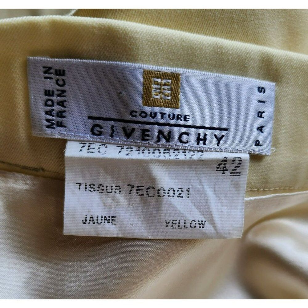 Givenchy Givenchy Zip Skirt L US10 FR42 – Pastel Yellow, Slim Fit, P Size 32" / US 10 / IT 46 - 2 Thumbnail