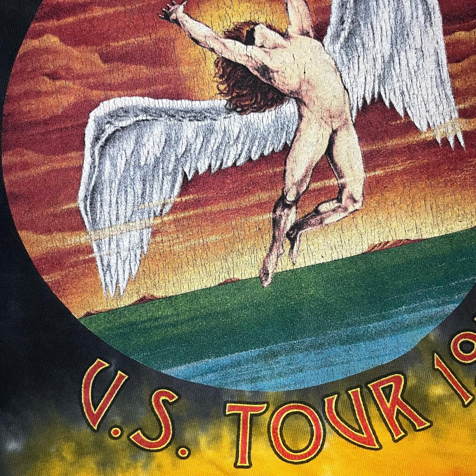 Led Zeppelin 🎸 Led Zeppelin “U.S. Tour 1975” Tie-Dye Band Tee – Size M Size US M / EU 48-50 / 2 - 6 Thumbnail
