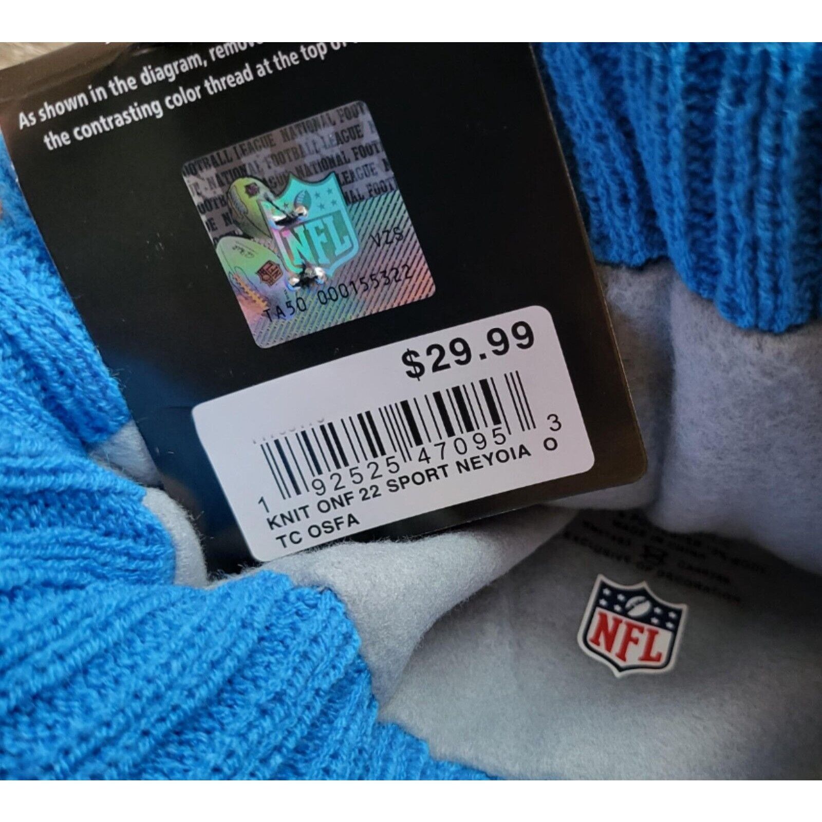 Other NWT Los Angeles Chargers Sport Knit Pom Beanie Fleece Lined Size ONE SIZE - 4 Thumbnail