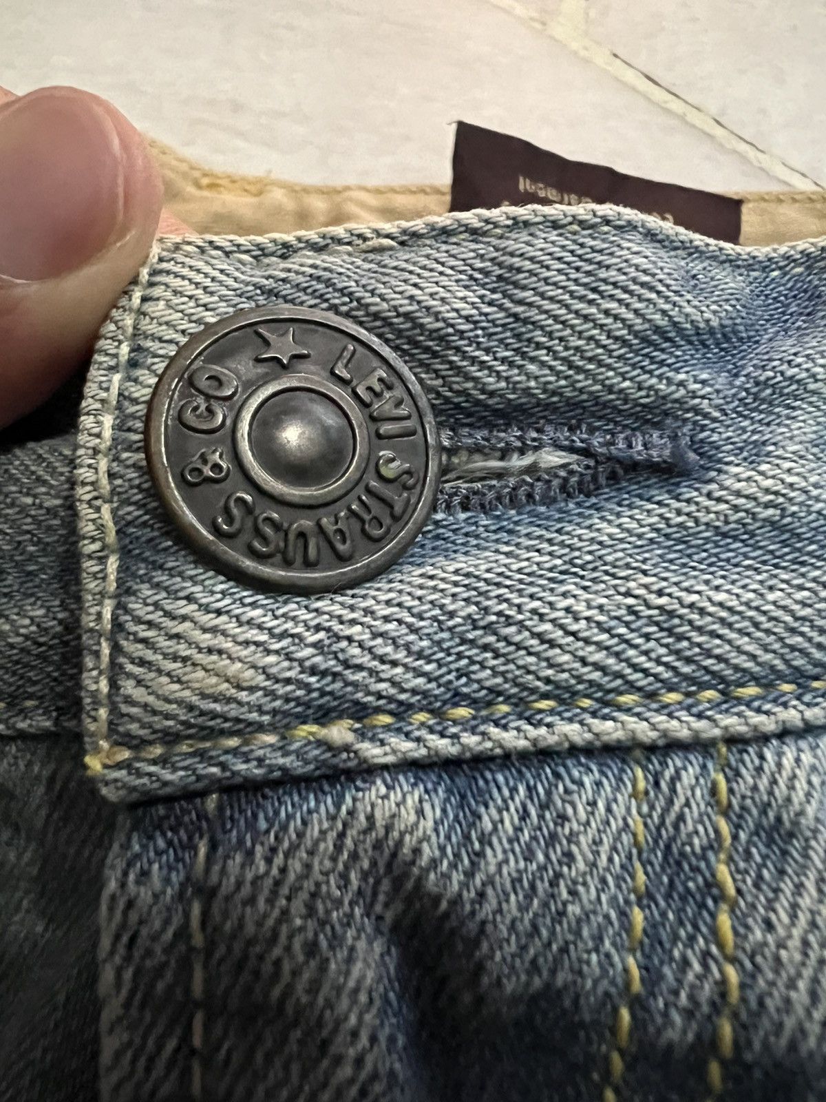 Levi's × Levi's Vintage Clothing 🌈90’s Style Levis Lot 907 Distress Mud Wash Flare Jean Japan Size US 28 / EU 44 - 20 Thumbnail