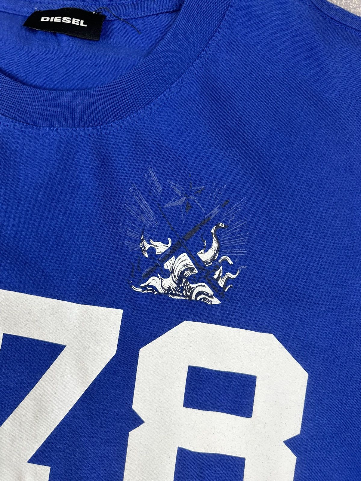 Diesel Diesel 978 Overprint Logo Mens Blue T-Shirt Size US M / EU 48-50 / 2 - 4 Thumbnail