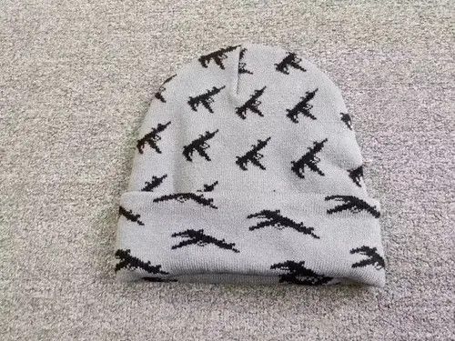 Other AK47 Allover Graphics Beanie Hat Grey Color Size ONE SIZE - 2 Thumbnail