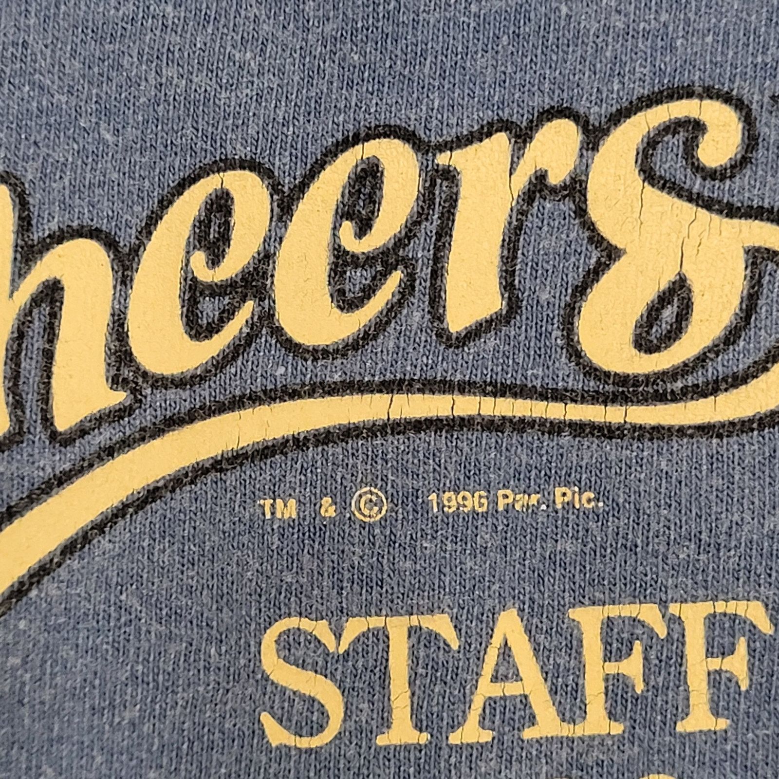 Vintage Vintage 1996 Cheers TV Show Staff Crew Shirt L 22x29 RARE Size US L / EU 52-54 / 3 - 10 Thumbnail