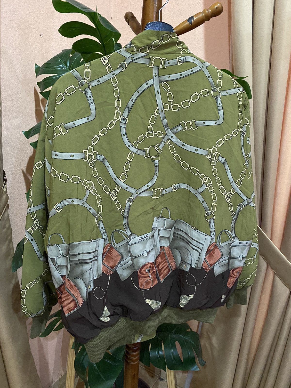 Other Modern Baroque Inspired Olive Green Bomber Jacket Size US L / EU 52-54 / 3 - 8 Thumbnail