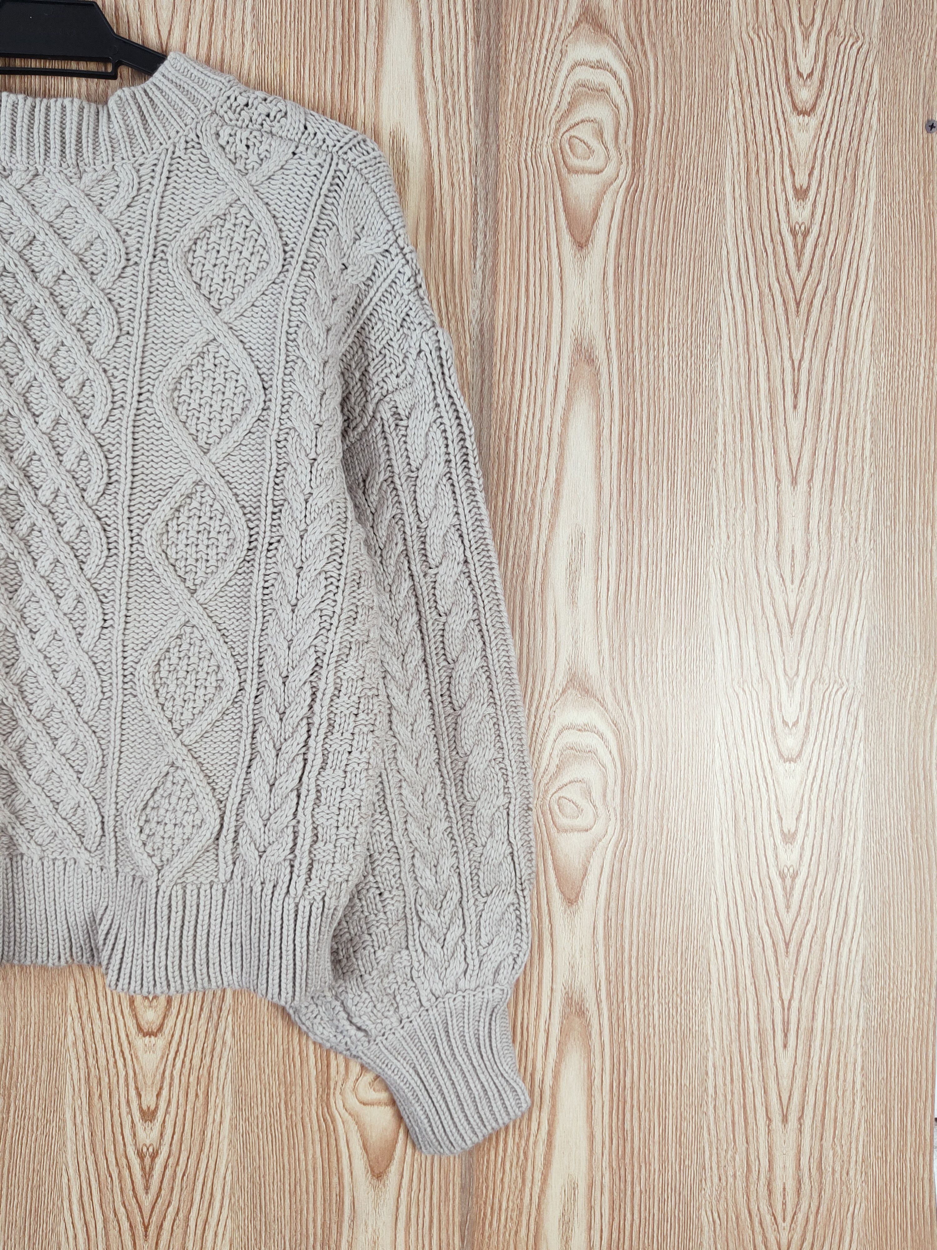 Aran Isles Knitwear Lowrys Farm Beige cable Knitwear Sweatshirts #W732 Size M / US 6-8 / IT 42-44 - 9 Thumbnail