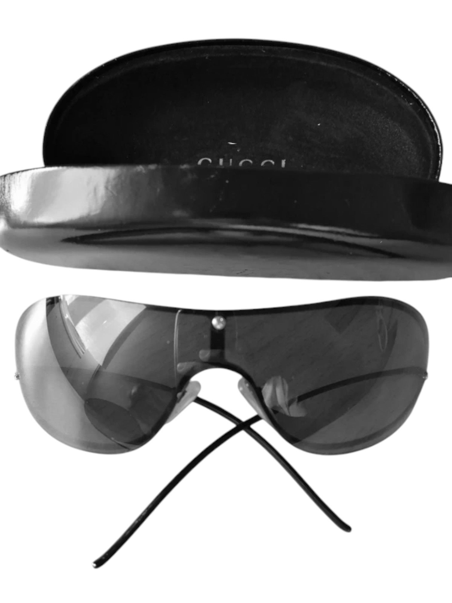 Gucci Gucci Shield Sunglasses with Interchangeable Lenses Size ONE SIZE - 3 Thumbnail
