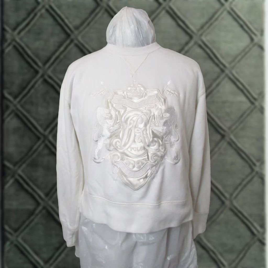Polo Ralph Lauren Polo Ralph Lauren Sweatshirt Womens XS Ivory White Crest Logo Vintage Limited Edition Size XS / US 0-2 / IT 36-38 - 1 Thumbnail