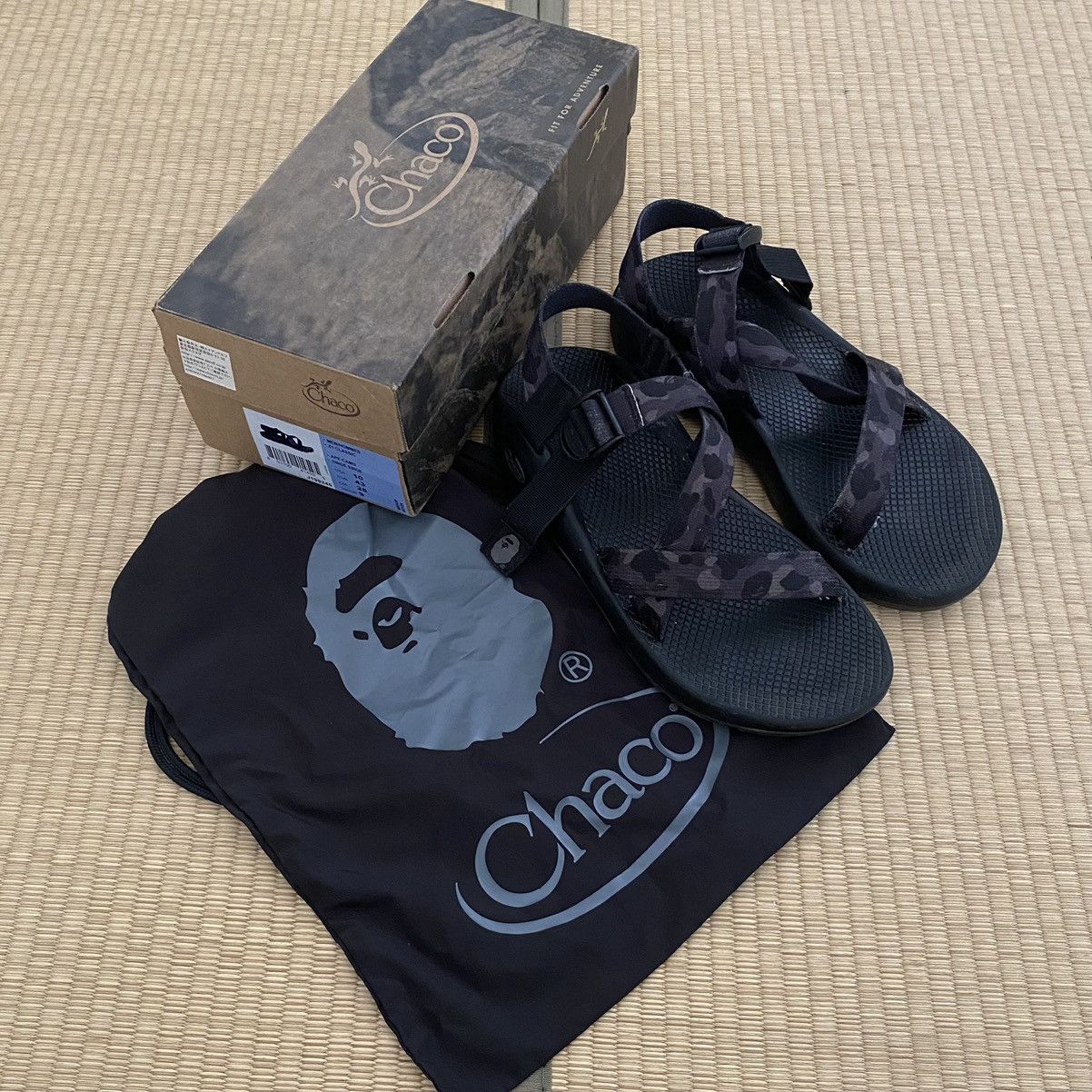 Bape × Chaco × Japanese Brand Bape Chaco Z1 Classic Black Ape Camo Sandal Japan Exclusive Size US 10 / EU 43 - 1 Thumbnail