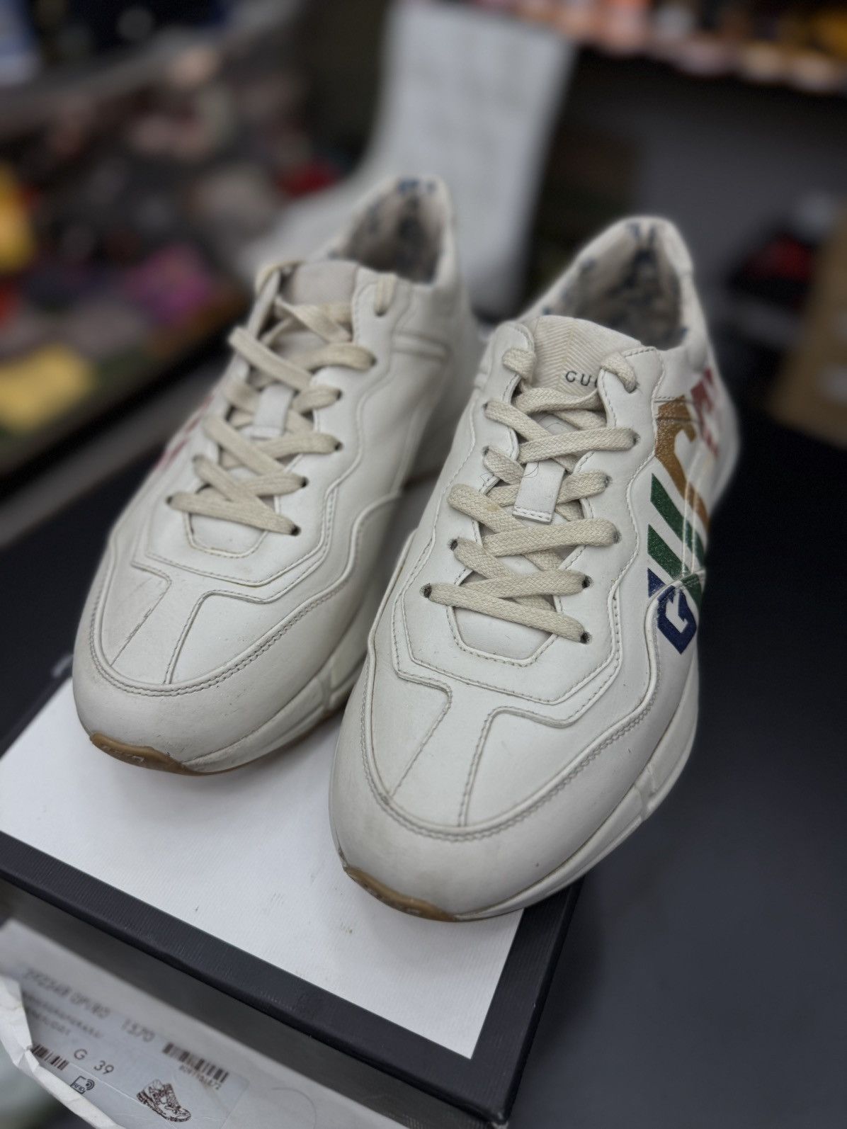 Gucci Gucci Women’s Rhyton Sneakers Size 39.5G/9.5US (W) Size US 9.5 / IT 39.5 - 8 Thumbnail