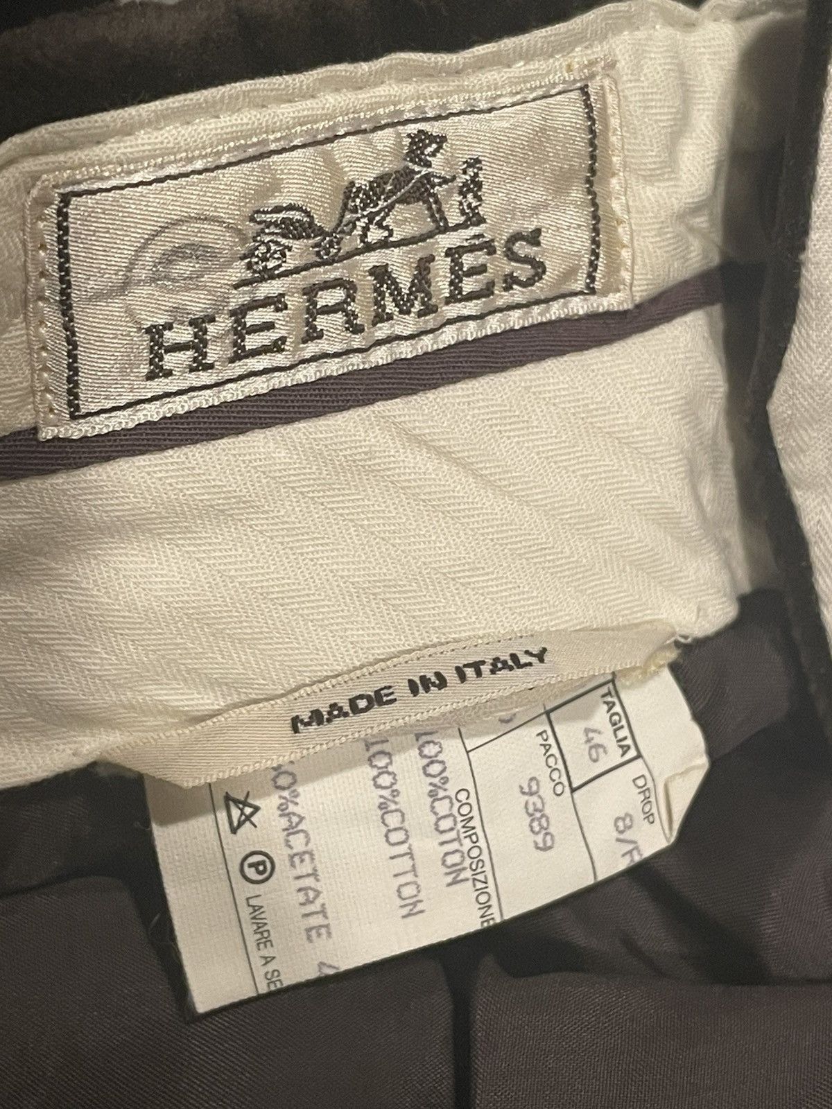 Hermes Hermes brown velvet. Size US 34 / EU 50 - 3 Thumbnail